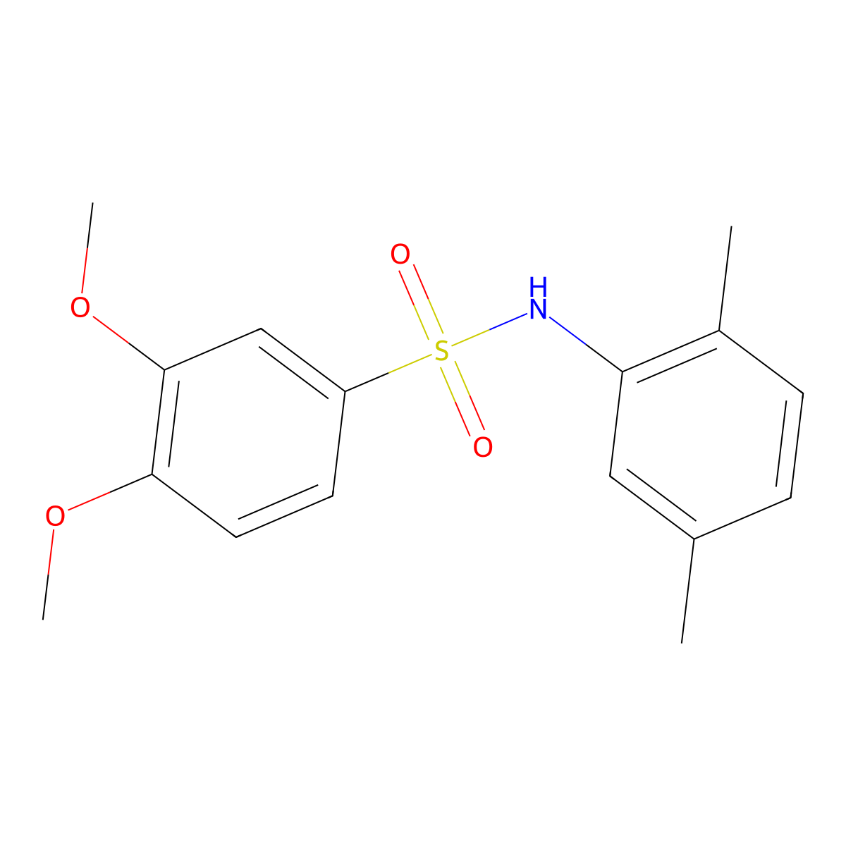 N-(2,5-dimethylphenyl)-3,4-dimethoxybenzenesulfonamide molecular structure, CAS 331864-29-0
