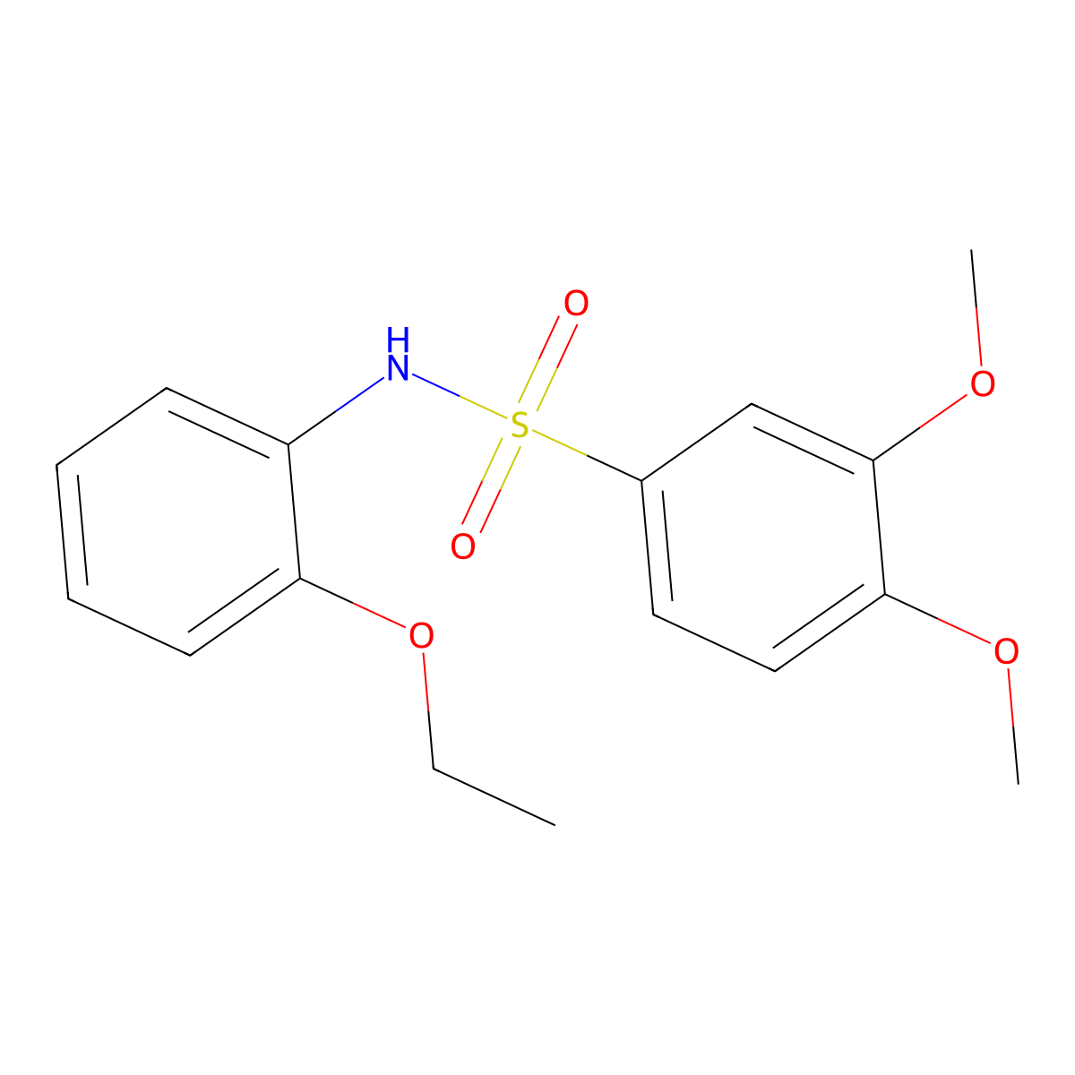 N-(2-ethoxyphenyl)-3,4-dimethoxybenzenesulfonamide molecular structure, CAS 331864-32-5