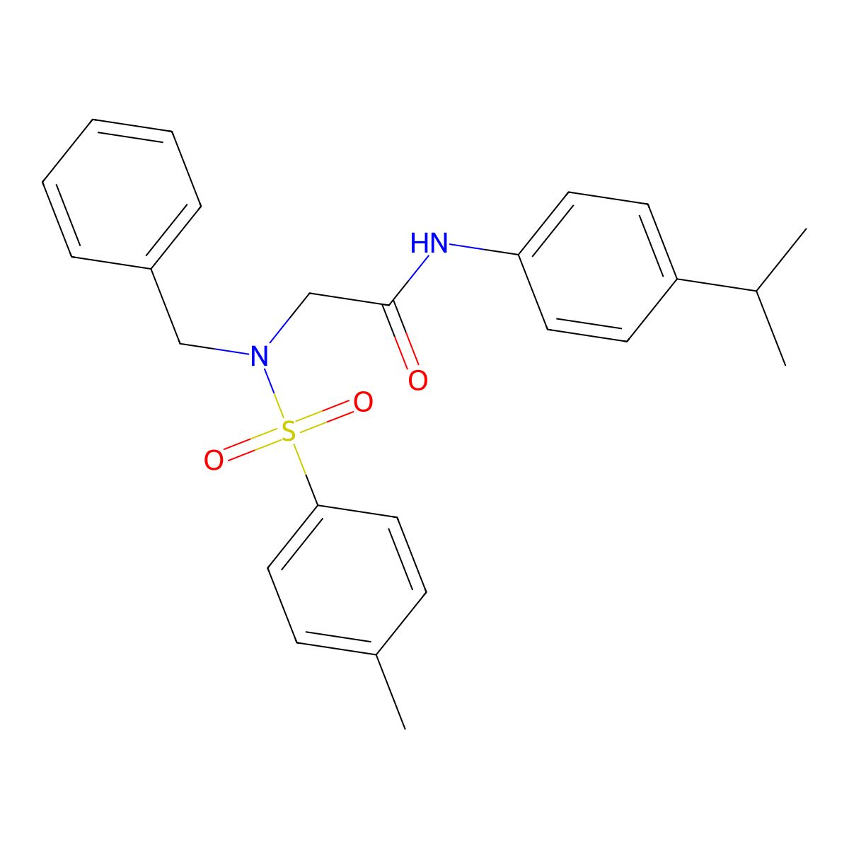 2-(N-Benzyl4-methylbenzenesulfonamido)-N-[4-(propan-2-YL)phenyl]acetamide molecular structure, CAS 331864-48-3