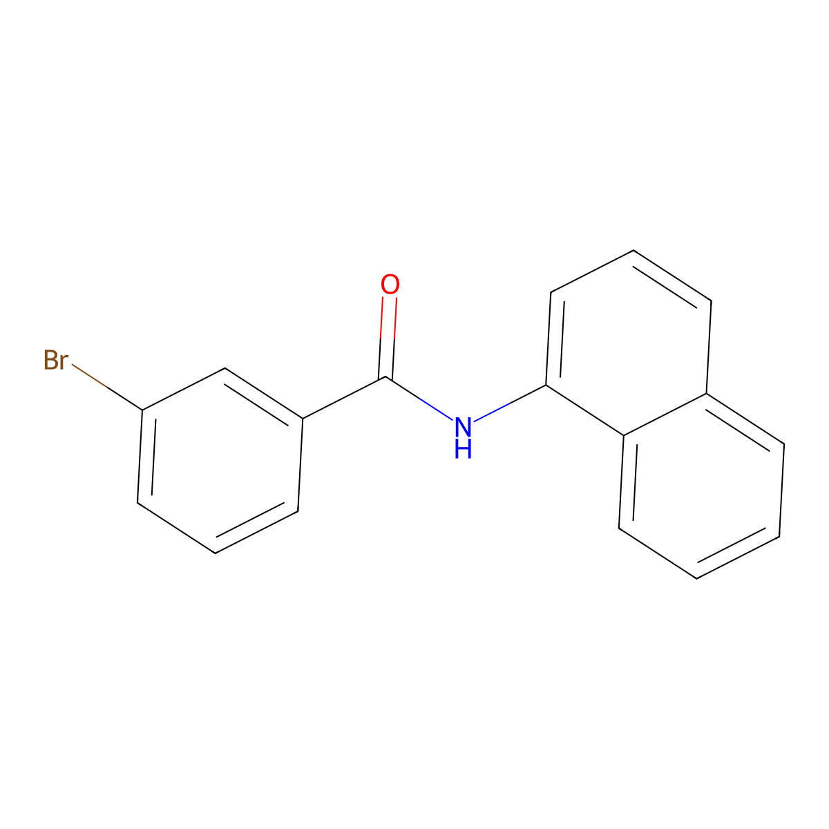 Benzamide, N-(1-naphthyl)-3-bromo- molecular structure, CAS 331864-52-9