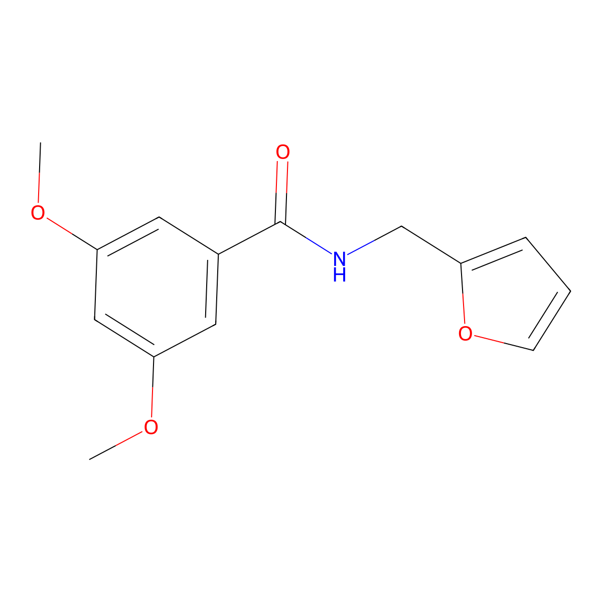 N-(furan-2-ylmethyl)-3,5-dimethoxybenzamide molecular structure, CAS 331864-54-1