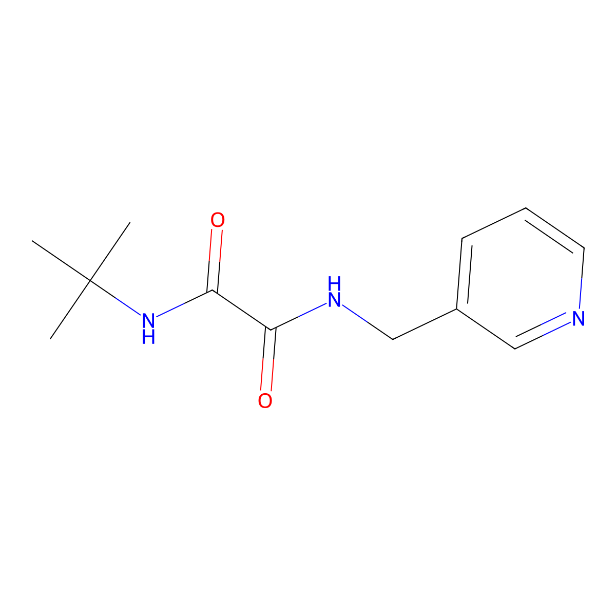 N'-tert-butyl-N-(pyridin-3-ylmethyl)oxamide molecular structure, CAS 331864-68-7