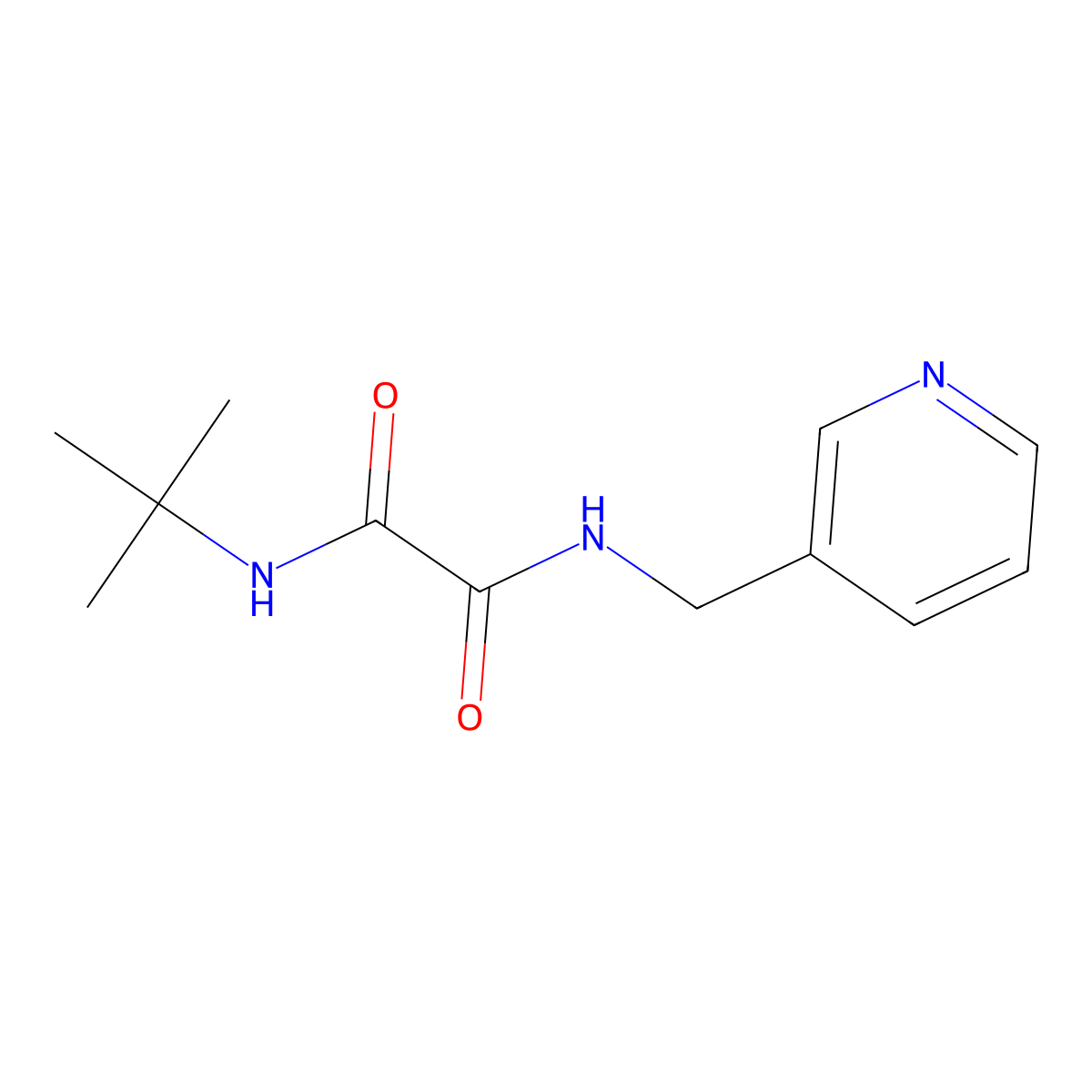 N'-tert-butyl-N-(pyridin-3-ylmethyl)oxamide molecular structure, CAS 331864-68-7