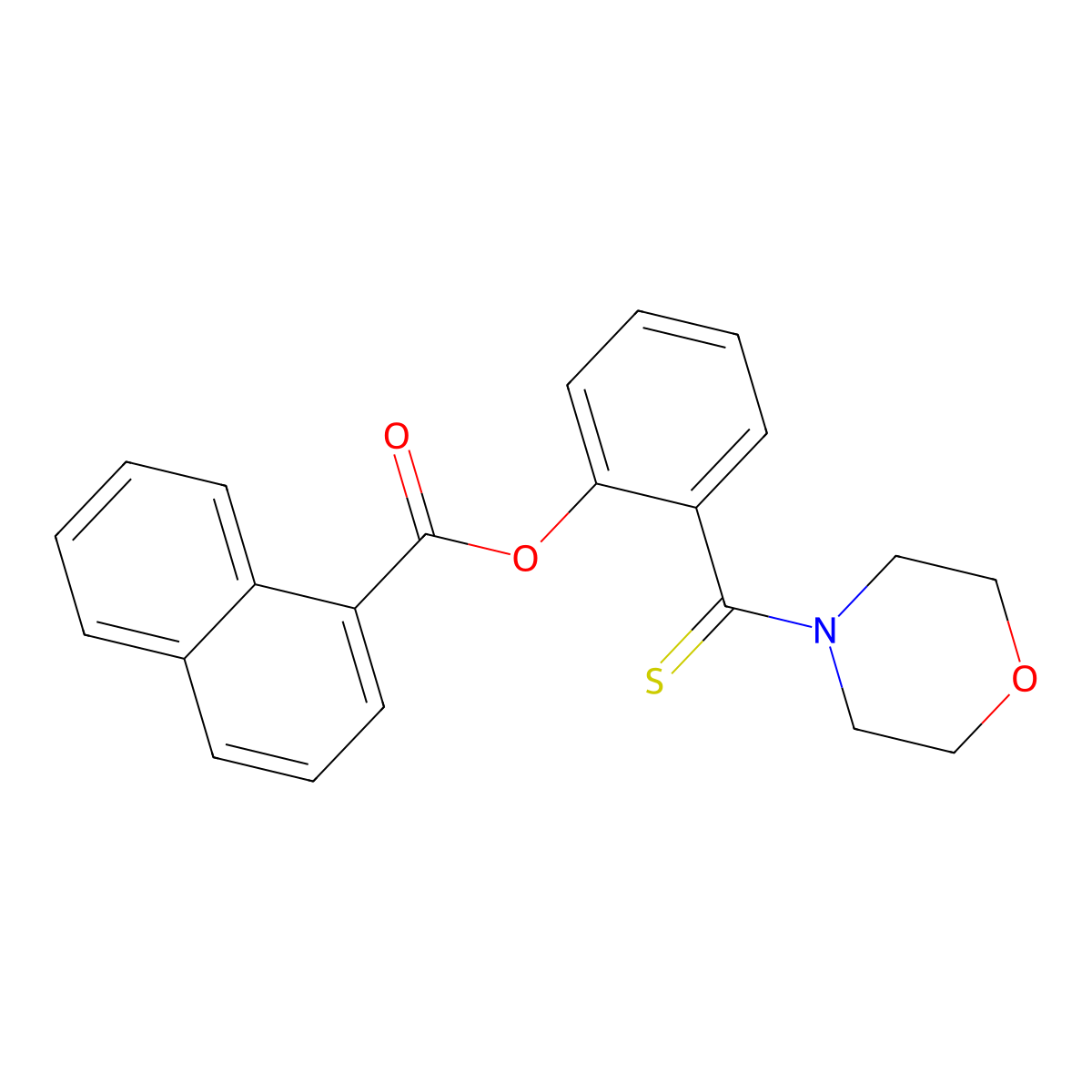 2-(4-Morpholinylcarbothioyl)phenyl 1-naphthoate molecular structure, CAS 331865-15-7