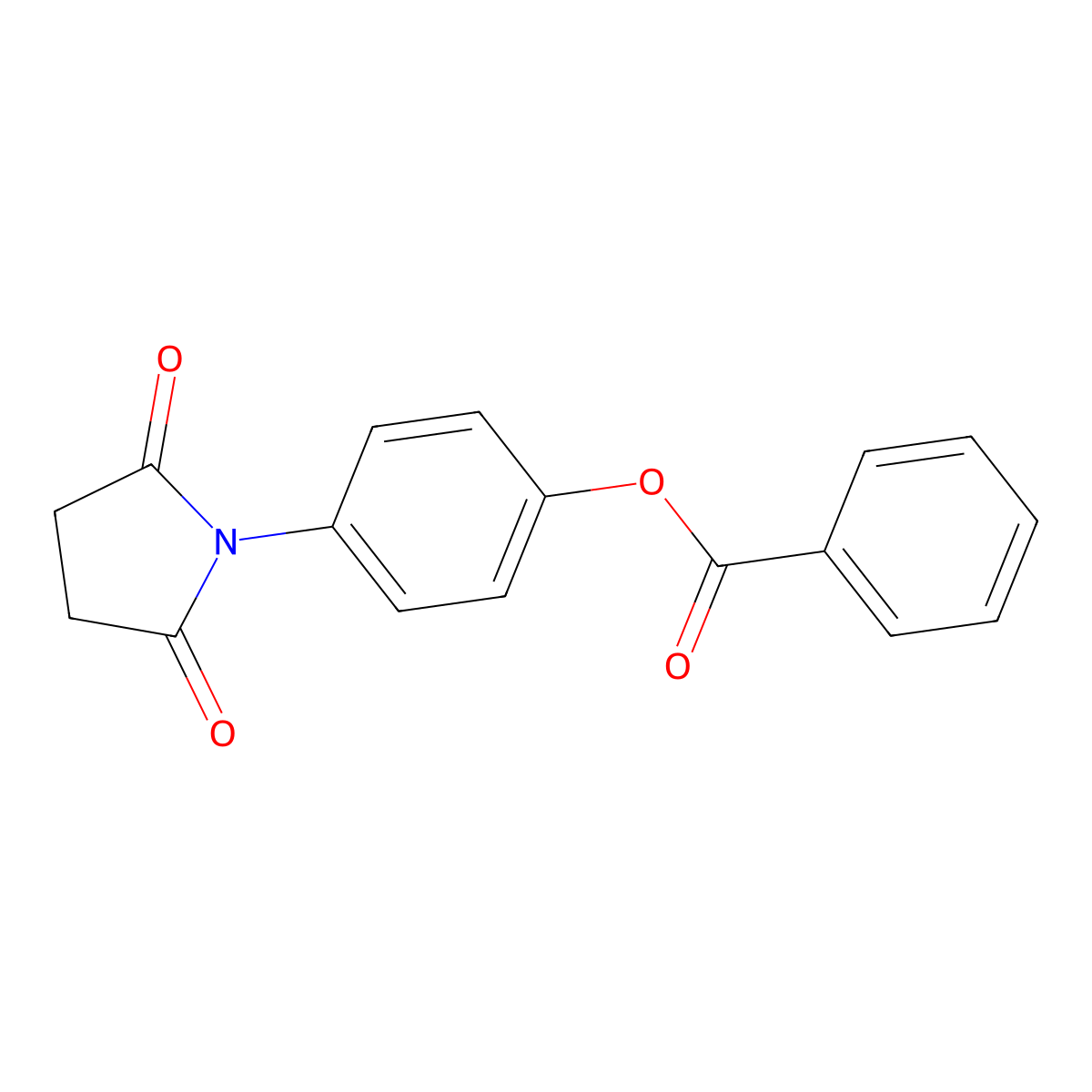 4-(2,5-Dioxo-1-pyrrolidinyl)phenyl benzoate molecular structure, CAS 331865-75-9