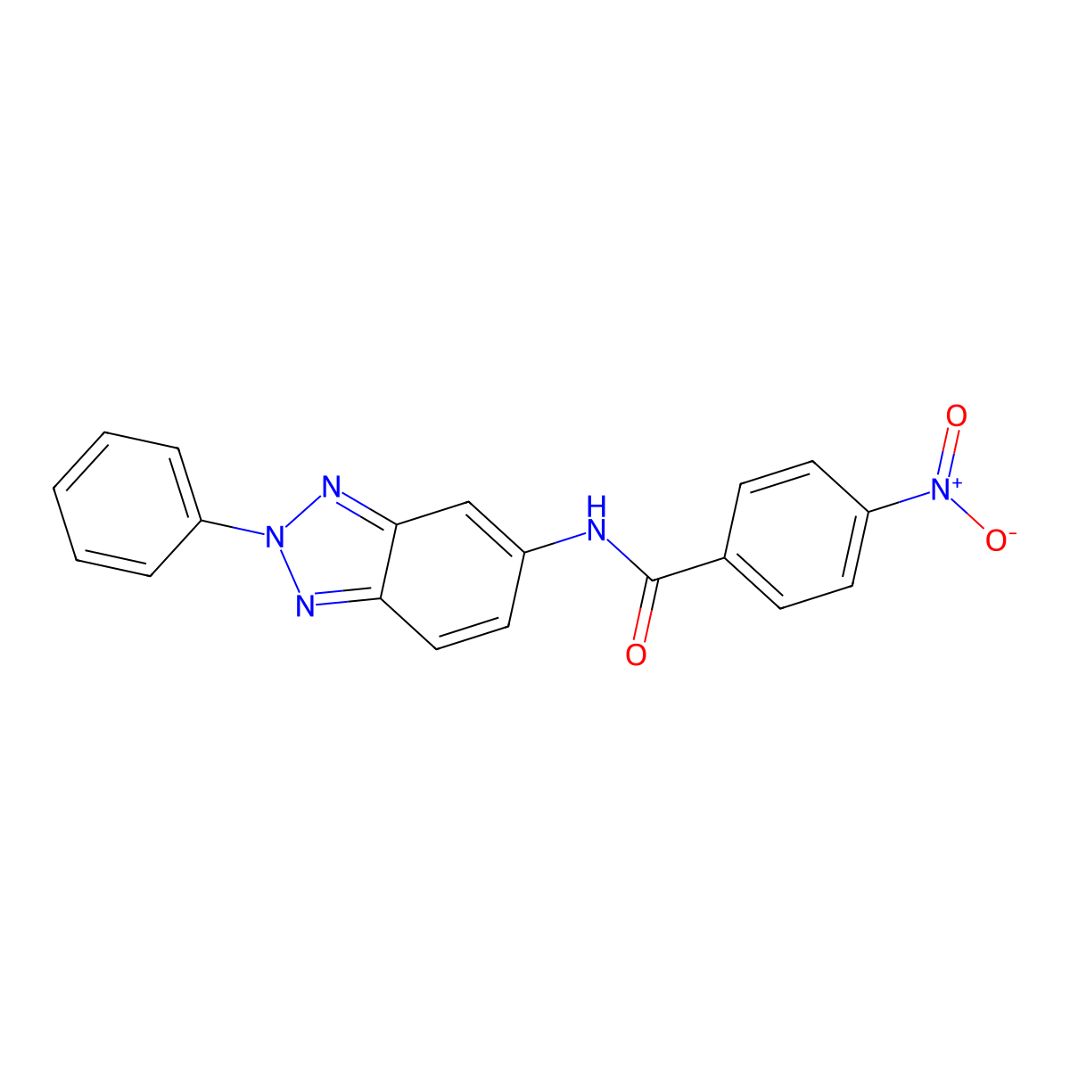 4-nitro-N-(2-phenyl-2H-benzotriazol-5-yl)benzamide molecular structure, CAS 331866-45-6