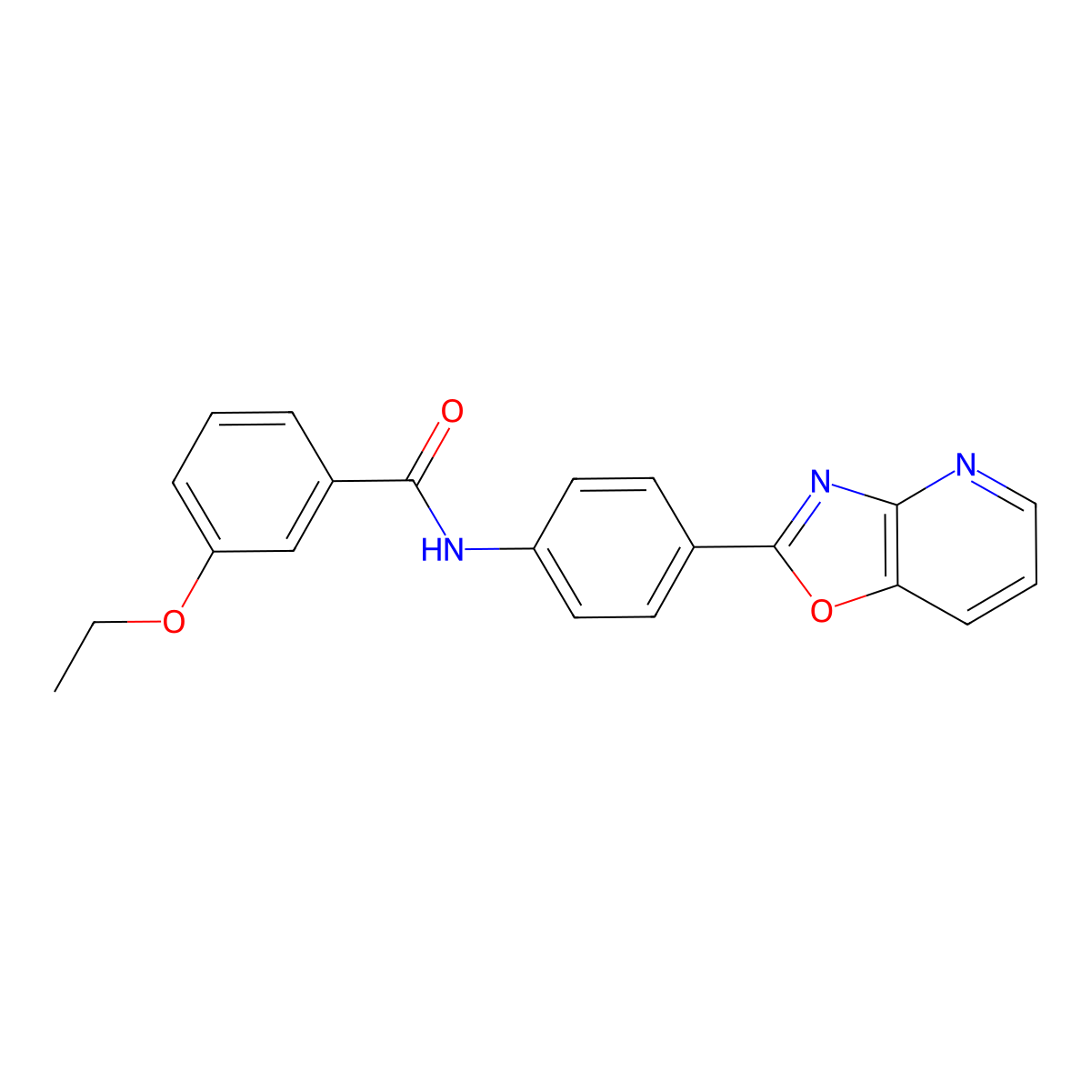 3-ethoxy-N-[4-([1,3]oxazolo[4,5-b]pyridin-2-yl)phenyl]benzamide molecular structure, CAS 331866-54-7
