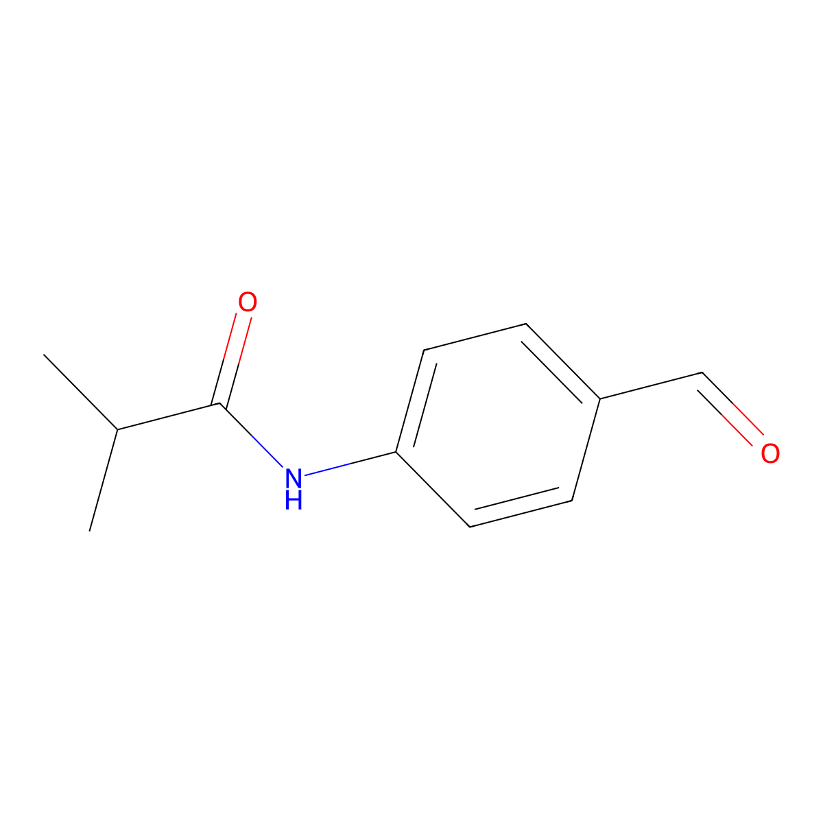 N-(4-formylphenyl)-2-methylpropanamide molecular structure, CAS 331867-01-7