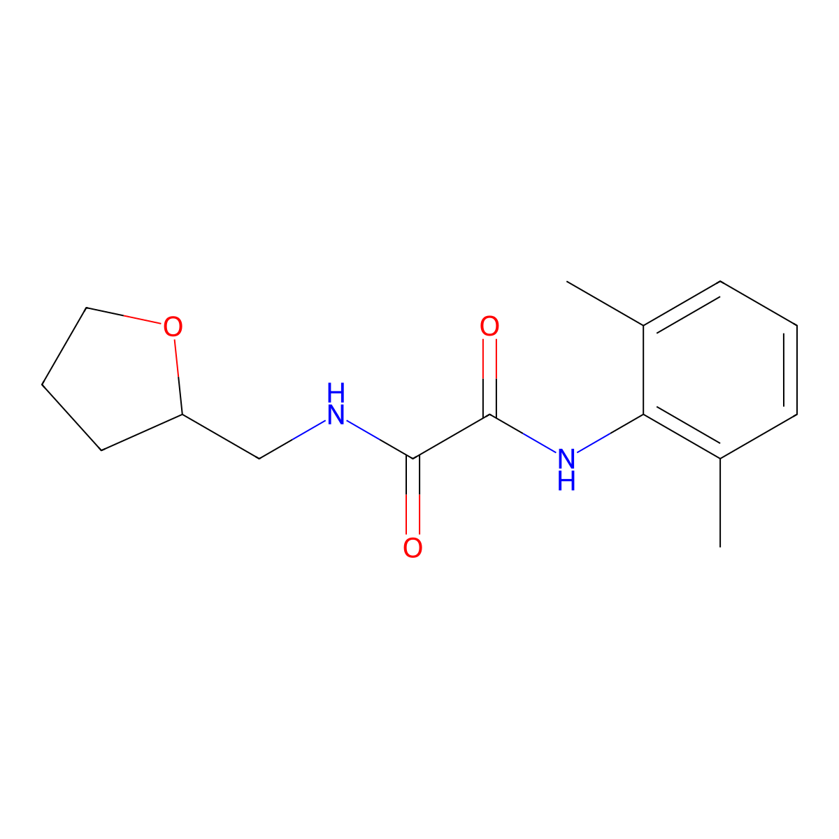 N-(2,6-dimethylphenyl)-N'-(tetrahydrofuran-2-ylmethyl)ethanediamide molecular structure, CAS 331869-22-8