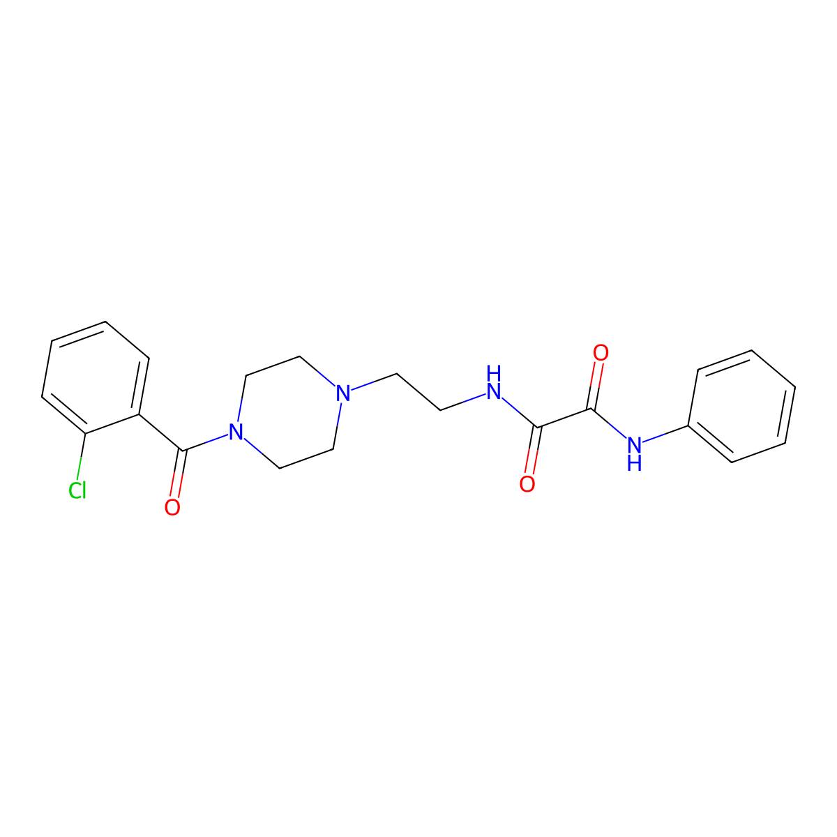 N-[2-[4-(2-chlorobenzoyl)piperazin-1-yl]ethyl]-N'-phenyloxamide molecular structure, CAS 331869-41-1