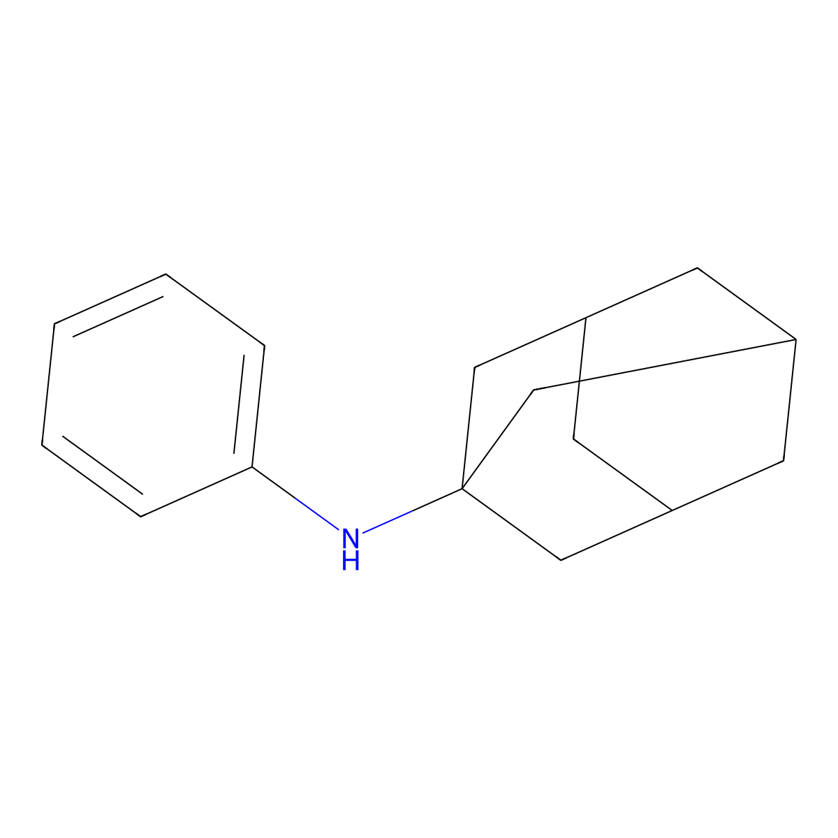 N-phenyladamantan-1-amine molecular structure, CAS 33187-62-1