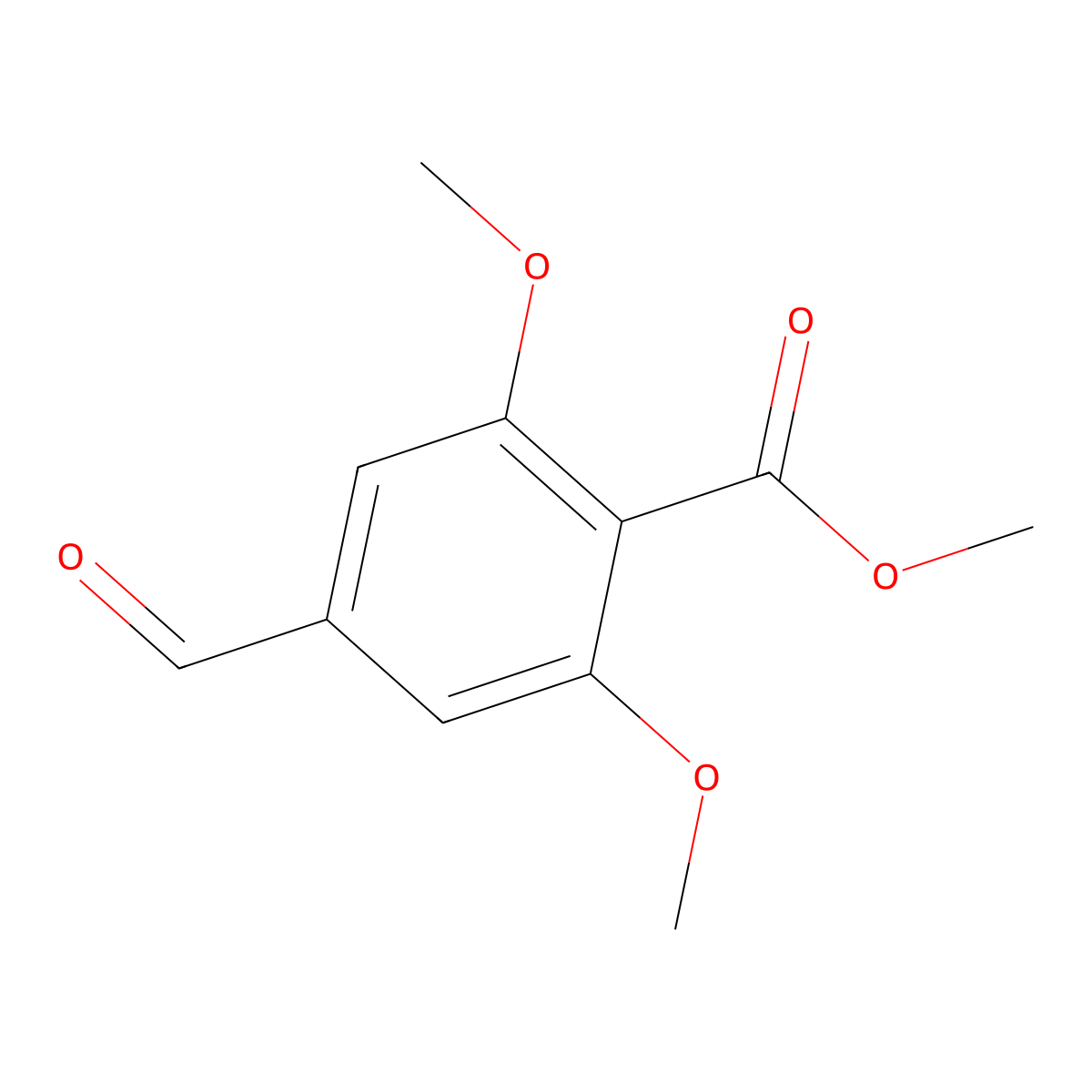 Methyl 4-formyl-2,6-dimethoxybenzoate molecular structure, CAS 33187-98-3