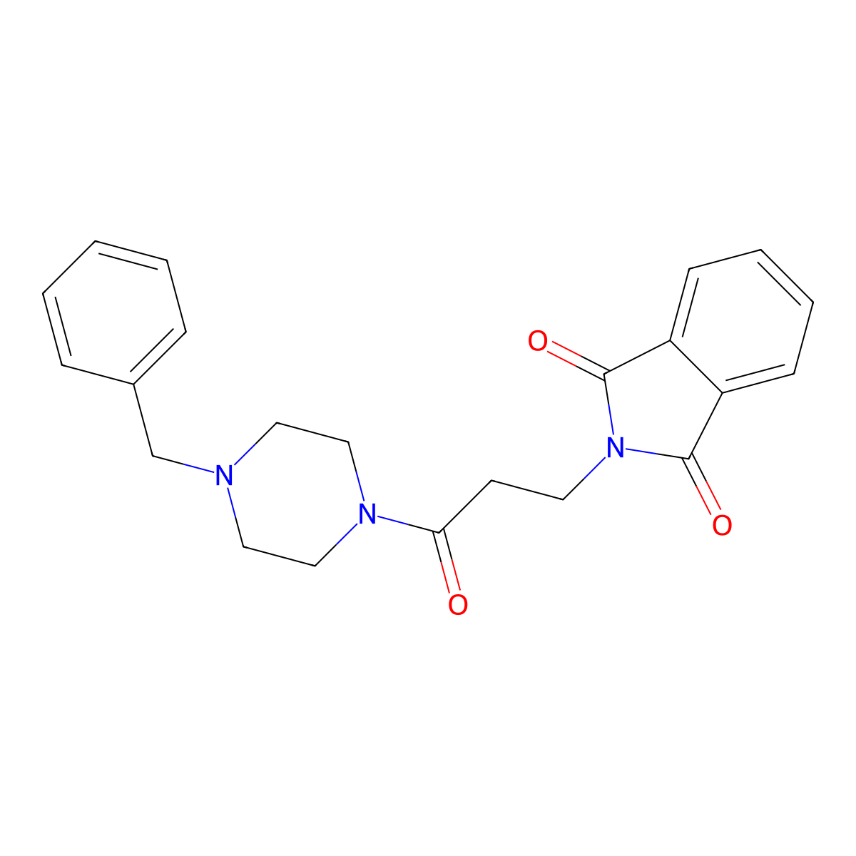 2-[3-(4-Benzylpiperazin-1-yl)-3-oxopropyl]isoindole-1,3-dione molecular structure, CAS 331870-14-5