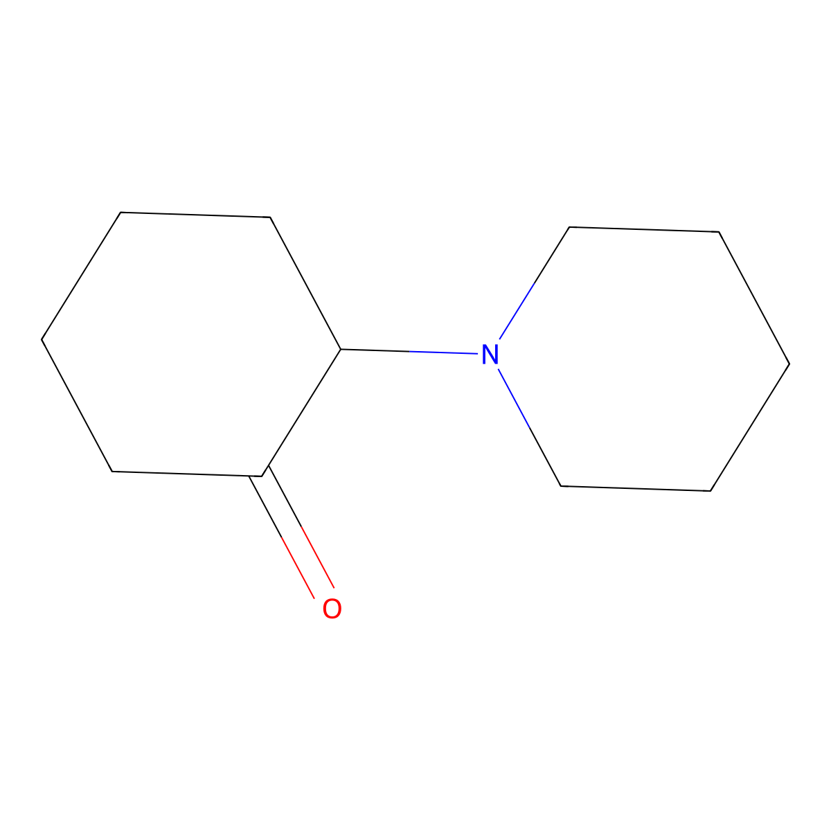 2-(Piperidin-1-yl)cyclohexan-1-one molecular structure, CAS 3319-04-8