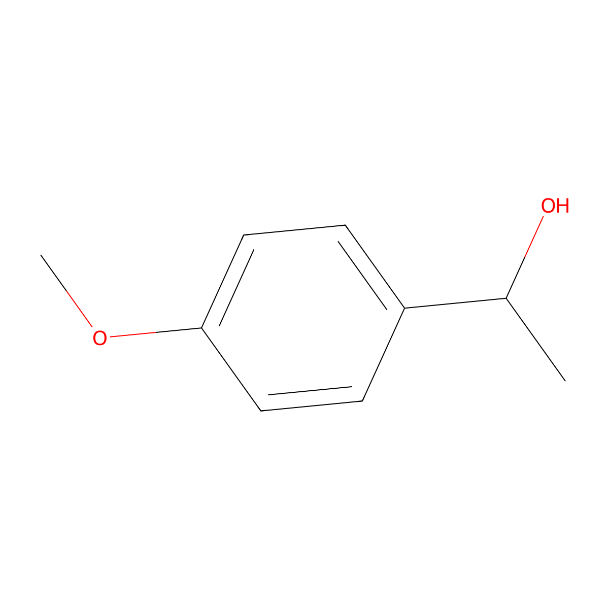 1-(4-Methoxyphenyl)ethanol molecular structure, CAS 3319-15-1