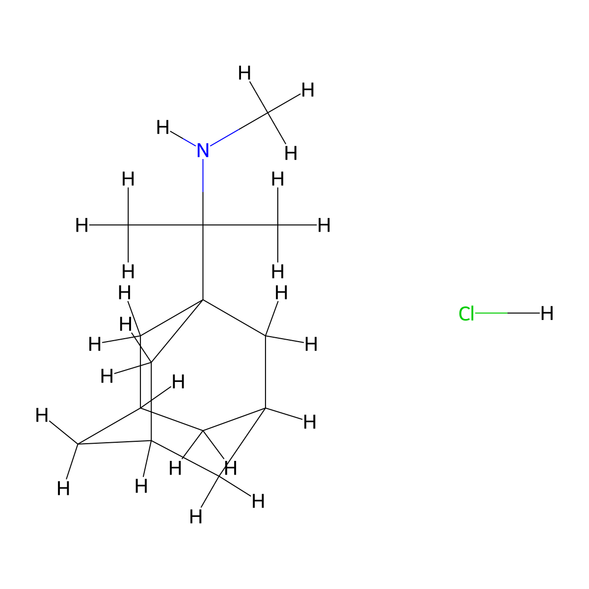 [2-(Adamantan-1-yl)propan-2-yl](methyl)amine hydrochloride molecular structure, CAS 33191-54-7