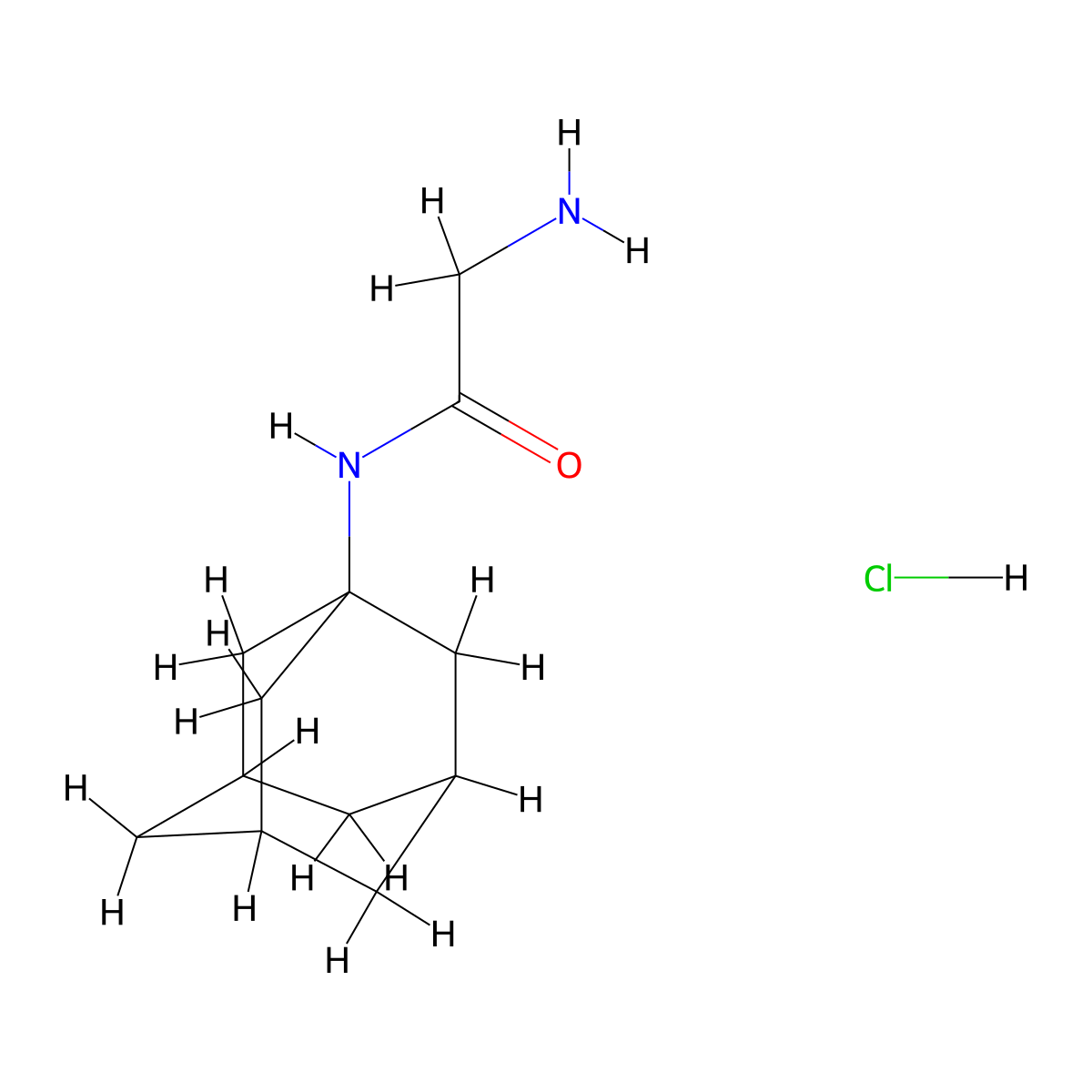 N-(Adamantan-1-YL)-2-aminoacetamide hydrochloride molecular structure, CAS 33191-69-4