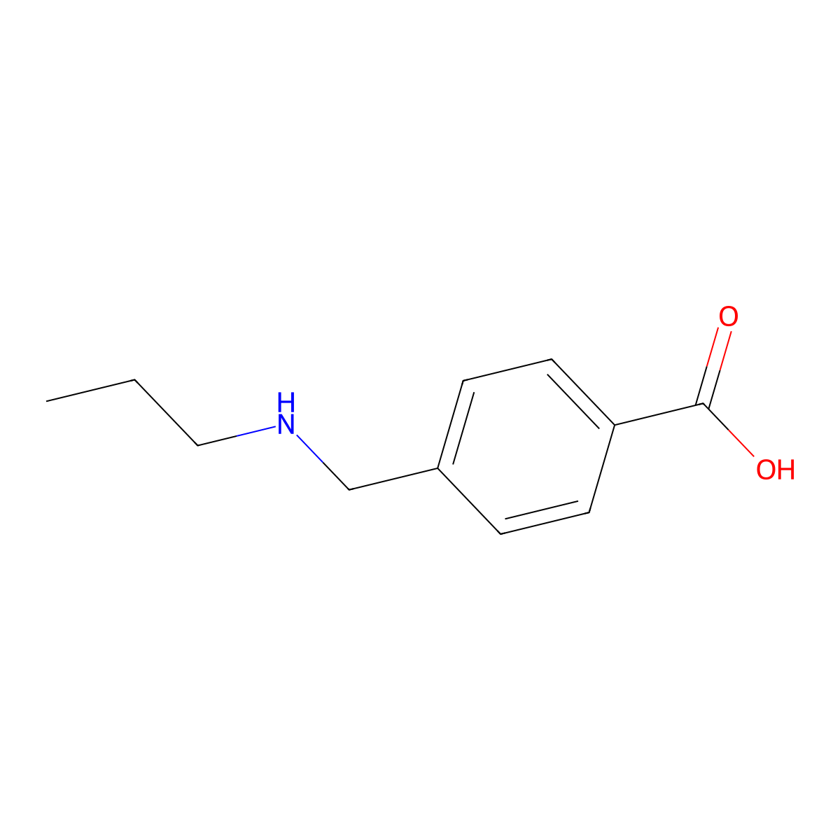 4-((Propylamino)methyl)benzoic acid molecular structure, CAS 331942-45-1