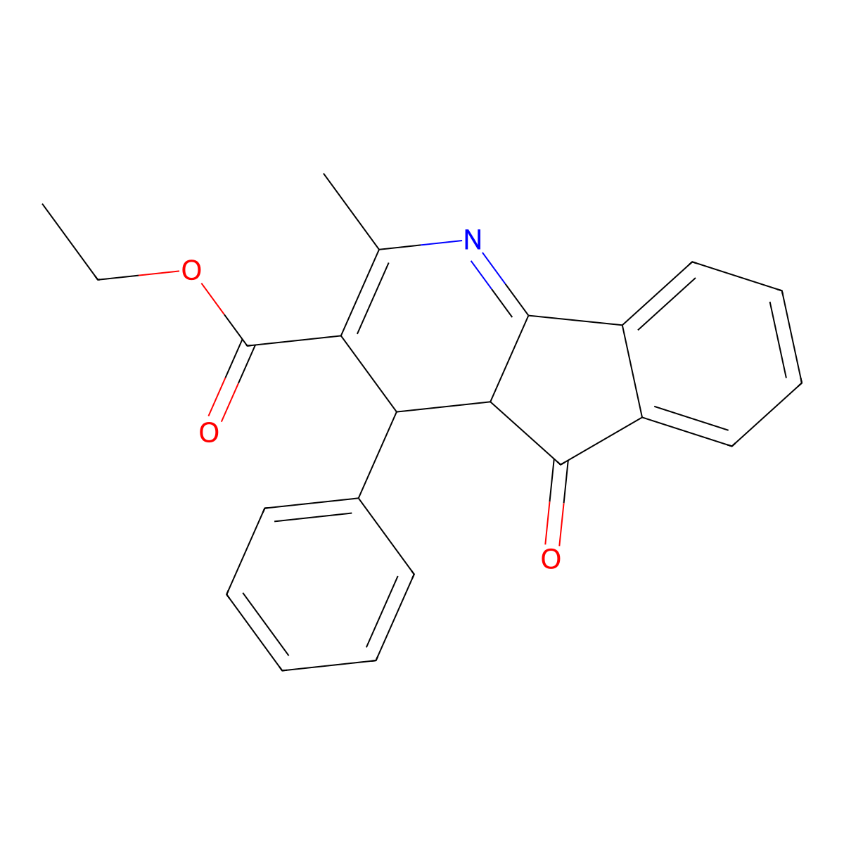 ethyl 2-methyl-5-oxo-4-phenyl-4a,5-dihydro-4H-indeno[1,2-b]pyridine-3-carboxylate molecular structure, CAS 331944-65-1