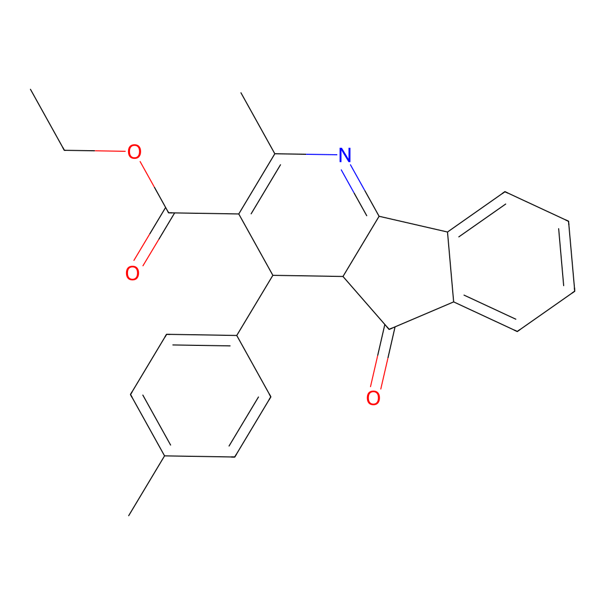 ethyl 2-methyl-4-(4-methylphenyl)-5-oxo-4a,5-dihydro-4H-indeno[1,2-b]pyridine-3-carboxylate molecular structure, CAS 331944-66-2