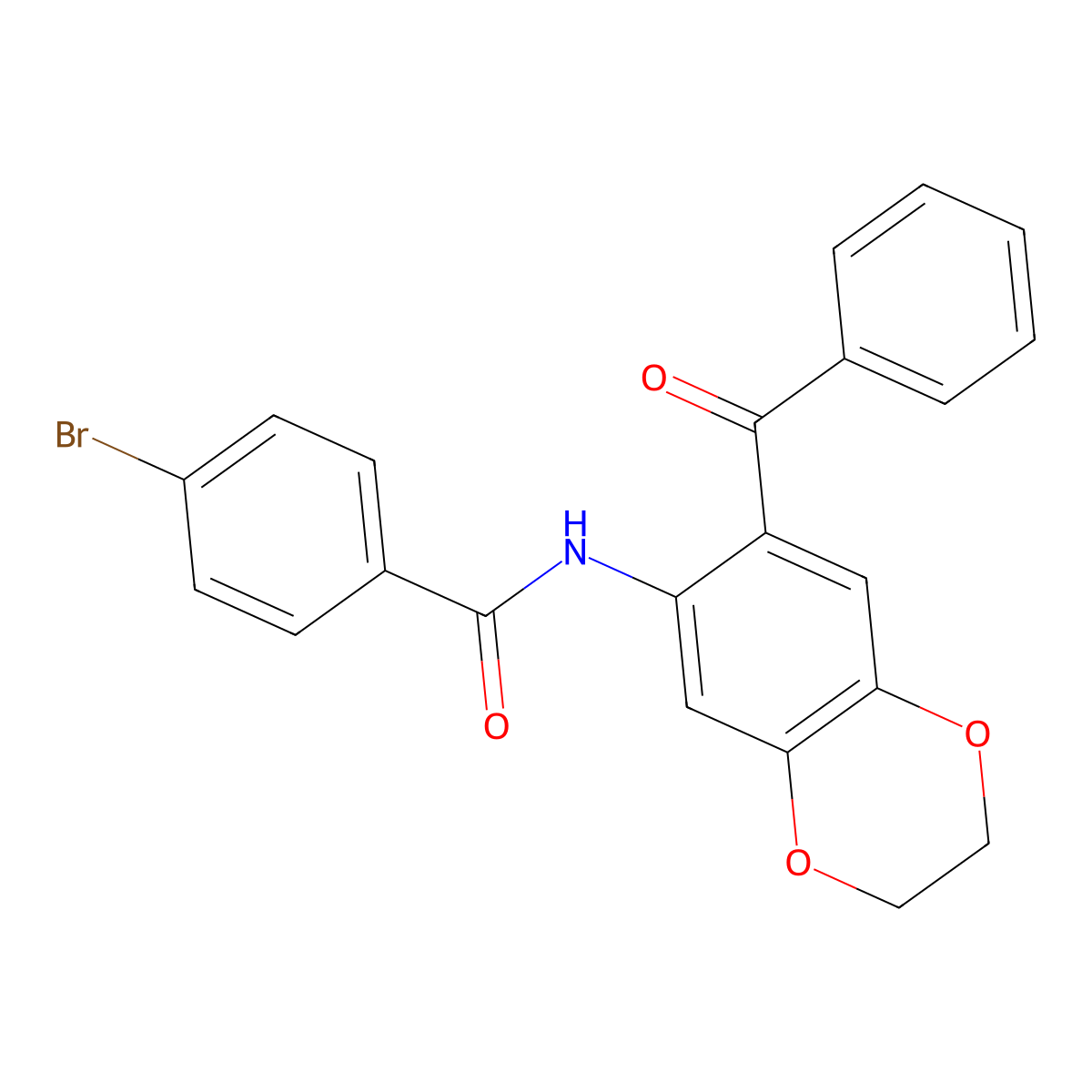 N-(7-Benzoyl-2,3-dihydro-1,4-benzodioxin-6-YL)-4-bromobenzamide molecular structure, CAS 331947-10-5