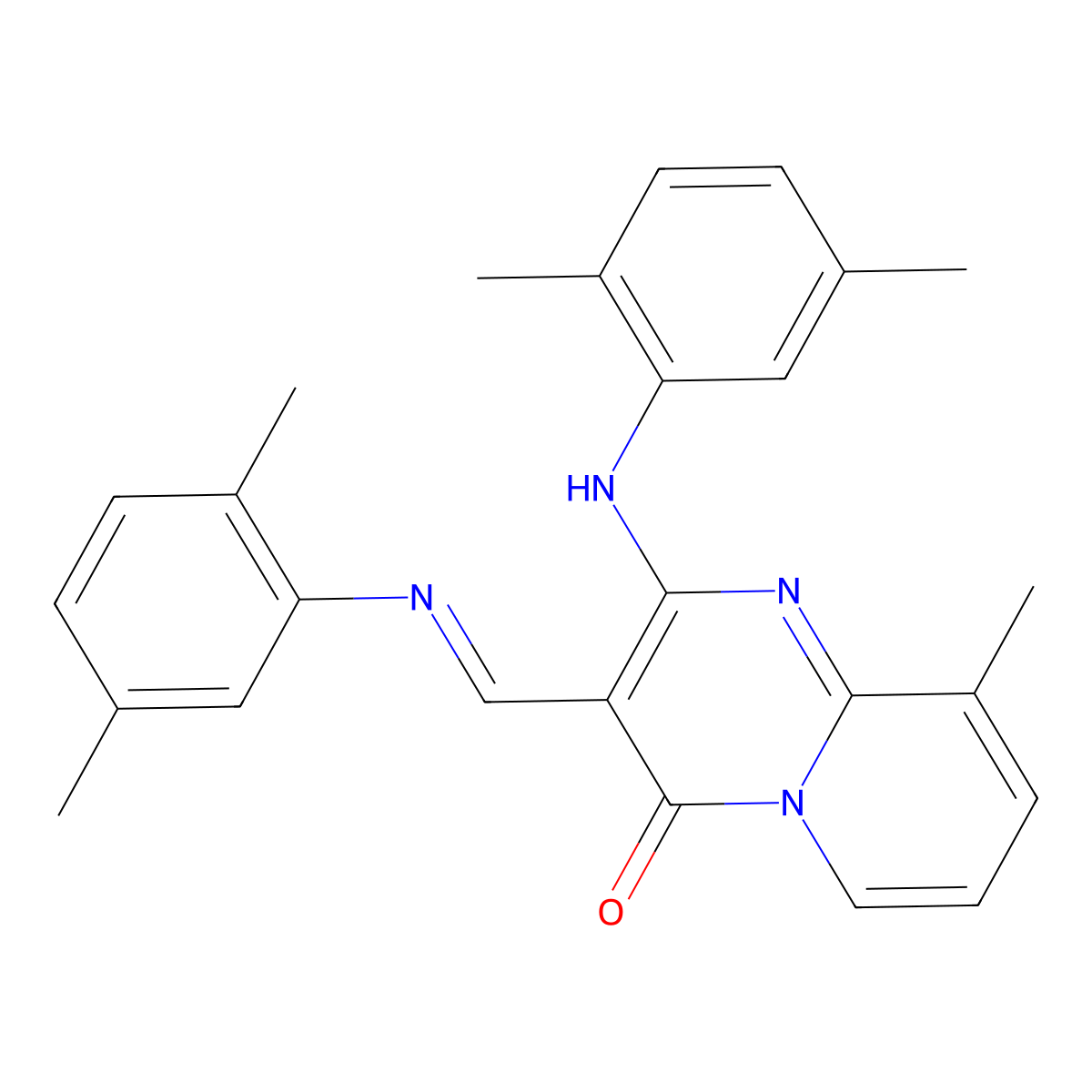 2-(2,5-Dimethylanilino)-3-{(E)-[(2,5-dimethylphenyl)imino]methyl}-9-methyl-4H-pyrido[1,2-A]pyrimidin-4-one molecular structure, CAS 331948-20-0