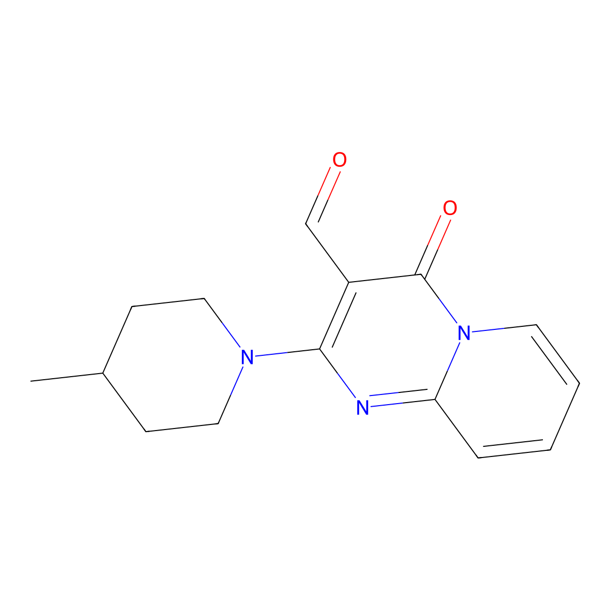 2-(4-methylpiperidin-1-yl)-4-oxo-4H-pyrido[1,2-a]pyrimidine-3-carbaldehyde molecular structure, CAS 331948-27-7