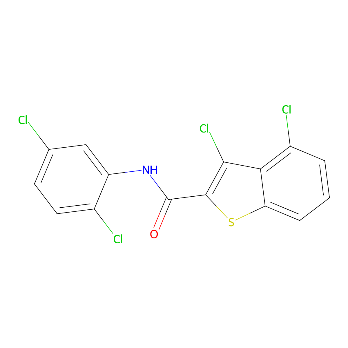 3,4-dichloro-N-(2,5-dichlorophenyl)-1-benzothiophene-2-carboxamide molecular structure, CAS 331948-40-4
