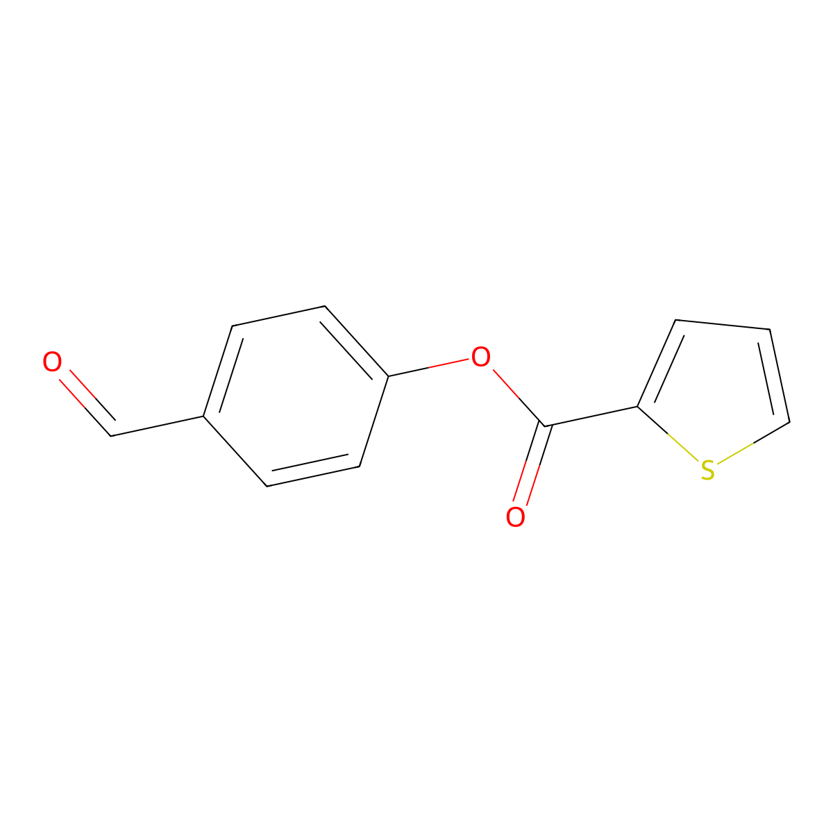 4-Formylphenyl thiophene-2-carboxylate molecular structure, CAS 331948-76-6
