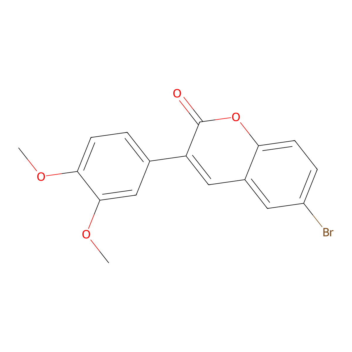 6-bromo-3-(3,4-dimethoxyphenyl)-2H-chromen-2-one molecular structure, CAS 331949-92-9