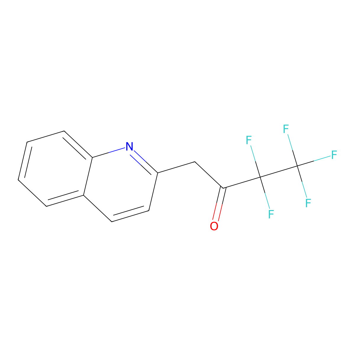 3,3,4,4,4-Pentafluoro-1-(quinolin-2-yl)butan-2-one molecular structure, CAS 331950-42-6