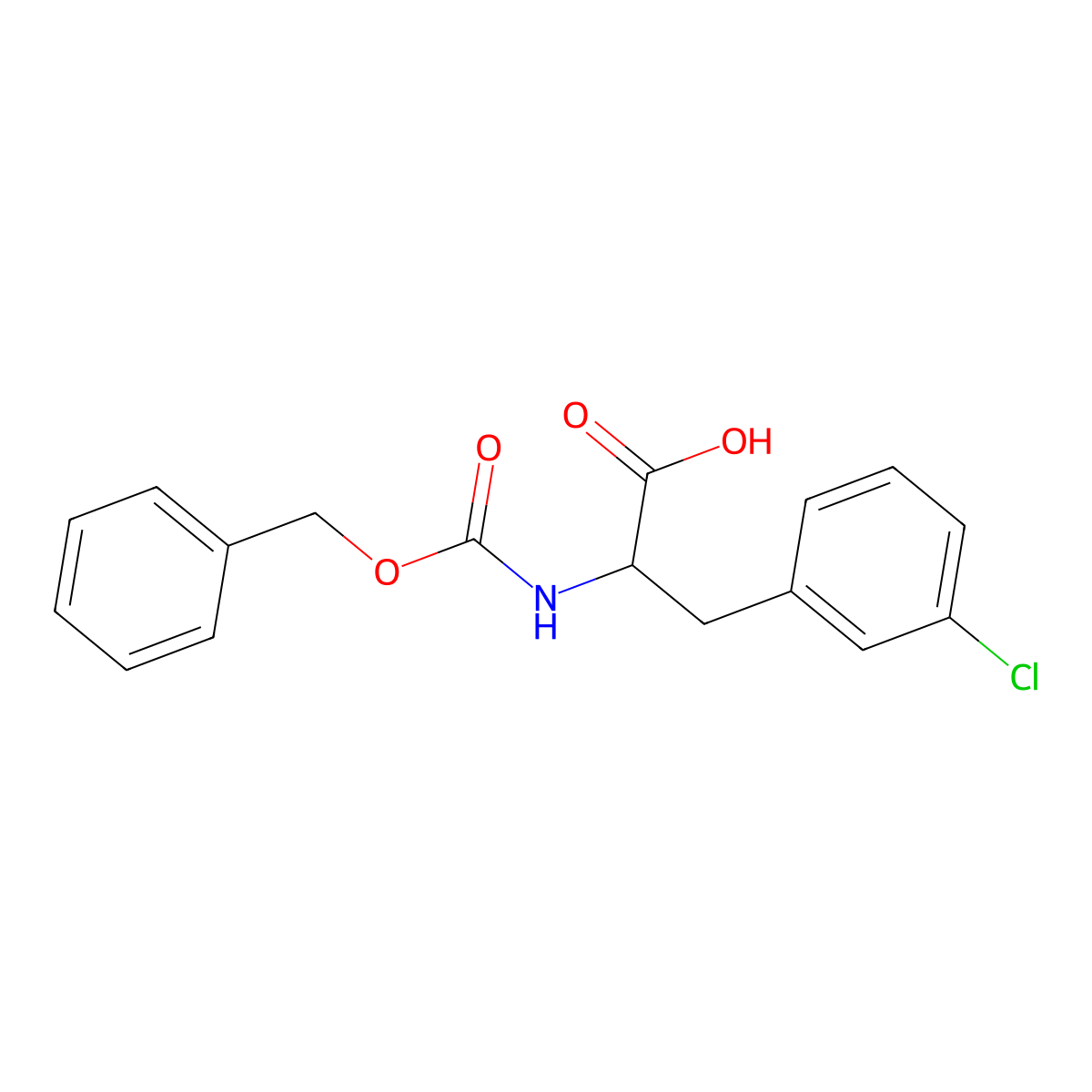 2-{[(Benzyloxy)carbonyl]amino}-3-(3-chlorophenyl)propanoic acid molecular structure, CAS 331955-29-4