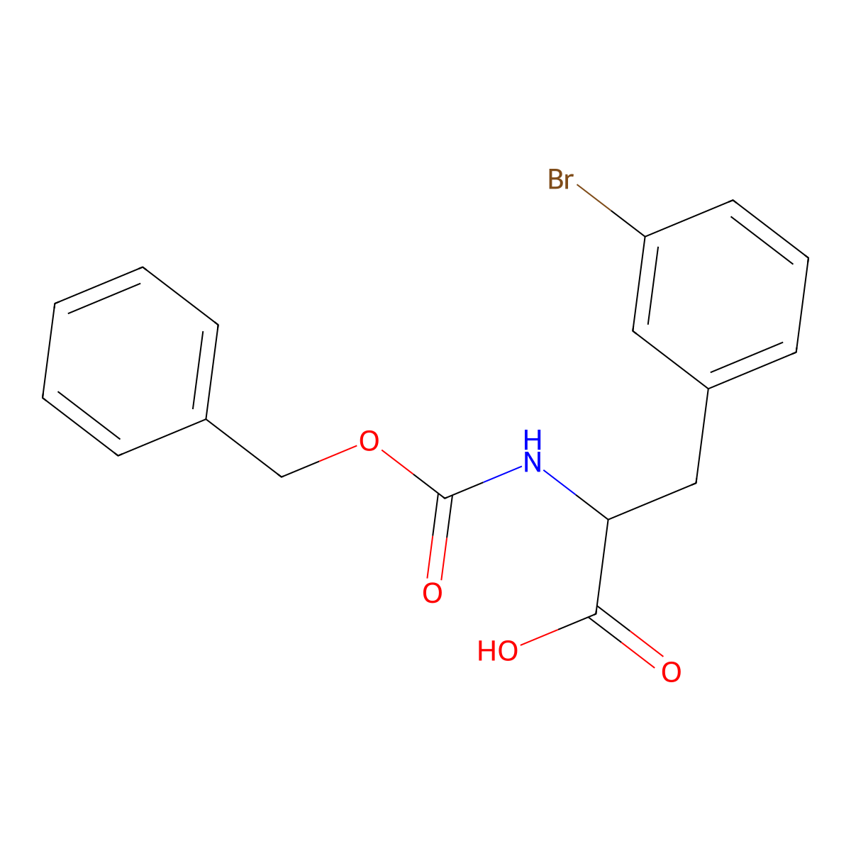 2-{[(Benzyloxy)carbonyl]amino}-3-(3-bromophenyl)propanoic acid molecular structure, CAS 331955-30-7