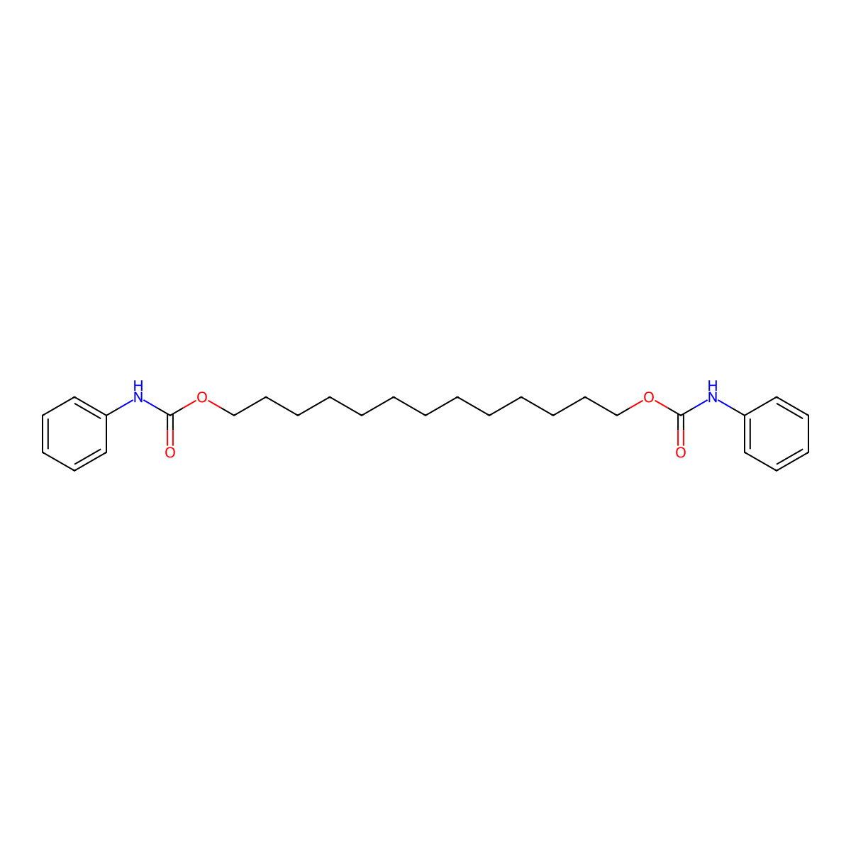 13-[(Anilinocarbonyl)oxy]tridecyl phenylcarbamate molecular structure, CAS 331956-08-2