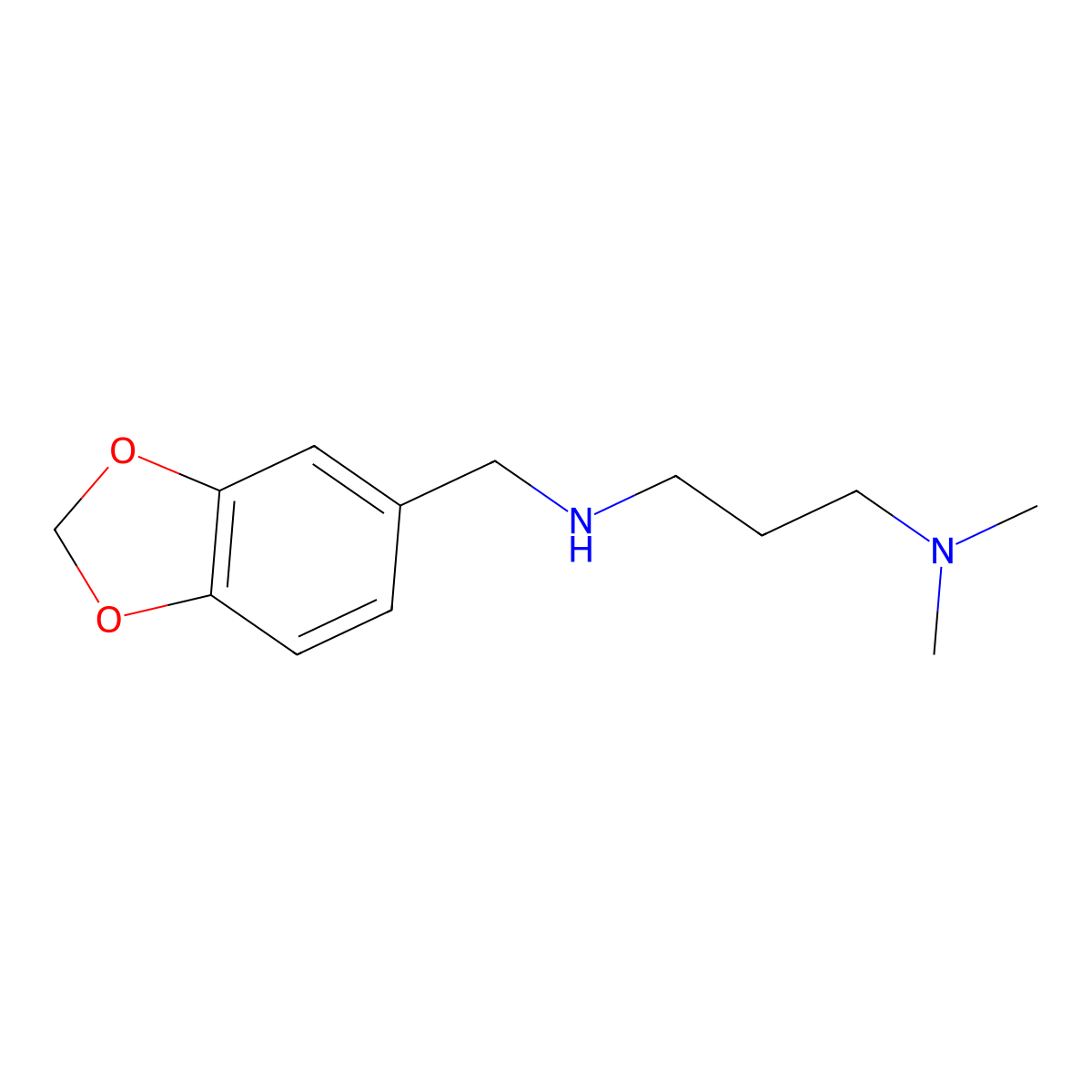 N1-(Benzo[d][1,3]dioxol-5-ylmethyl)-N3,N3-dimethylpropane-1,3-diamine molecular structure, CAS 331956-10-6