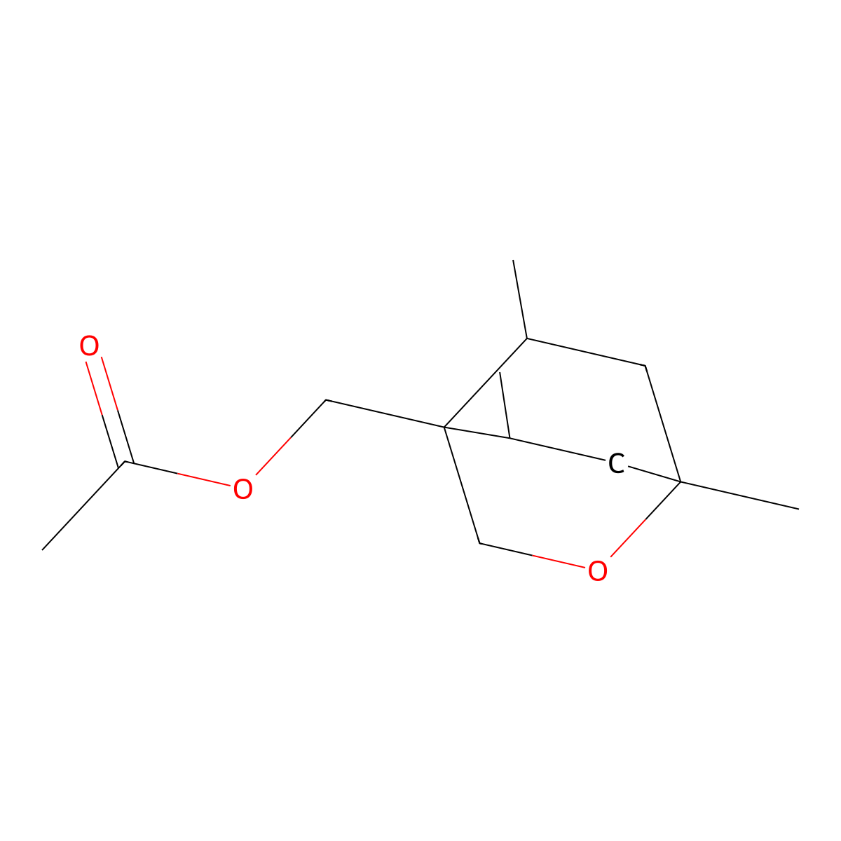 (1,5,8-Trimethyl-2-oxabicyclo[2.2.2]octan-4-yl)methyl acetate molecular structure, CAS 331956-12-8