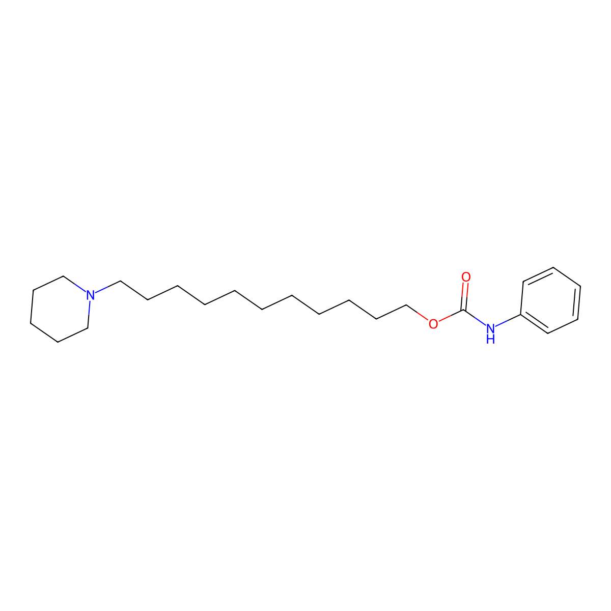 11-Piperidin-1-ylundecyl phenylcarbamate molecular structure, CAS 331956-37-7