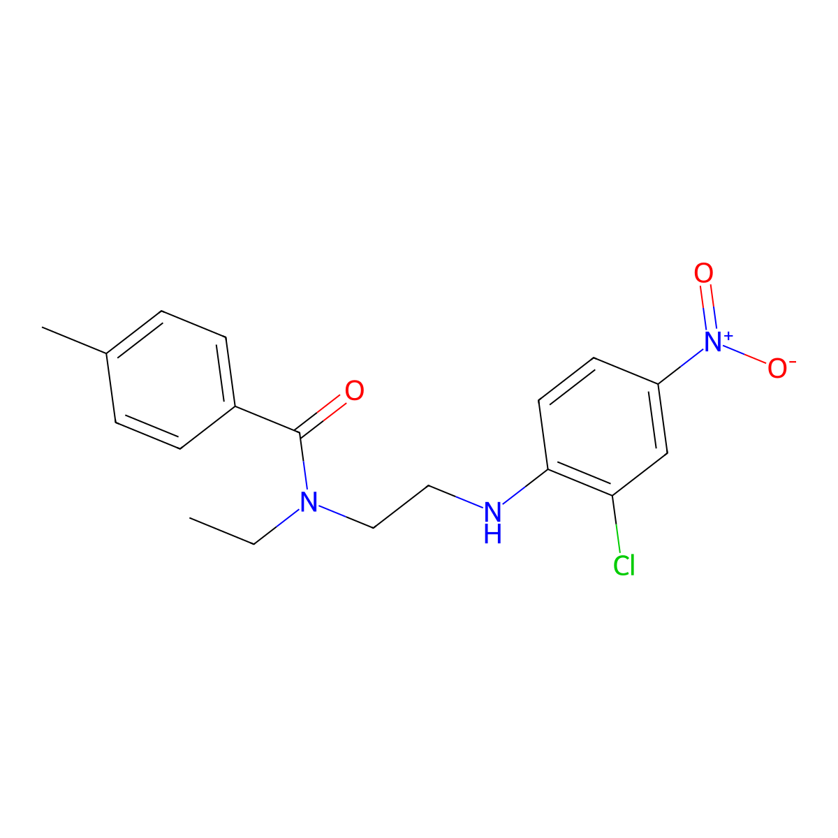 N-[2-(2-chloro-4-nitroanilino)ethyl]-N-ethyl-4-methylbenzamide molecular structure, CAS 331957-65-4