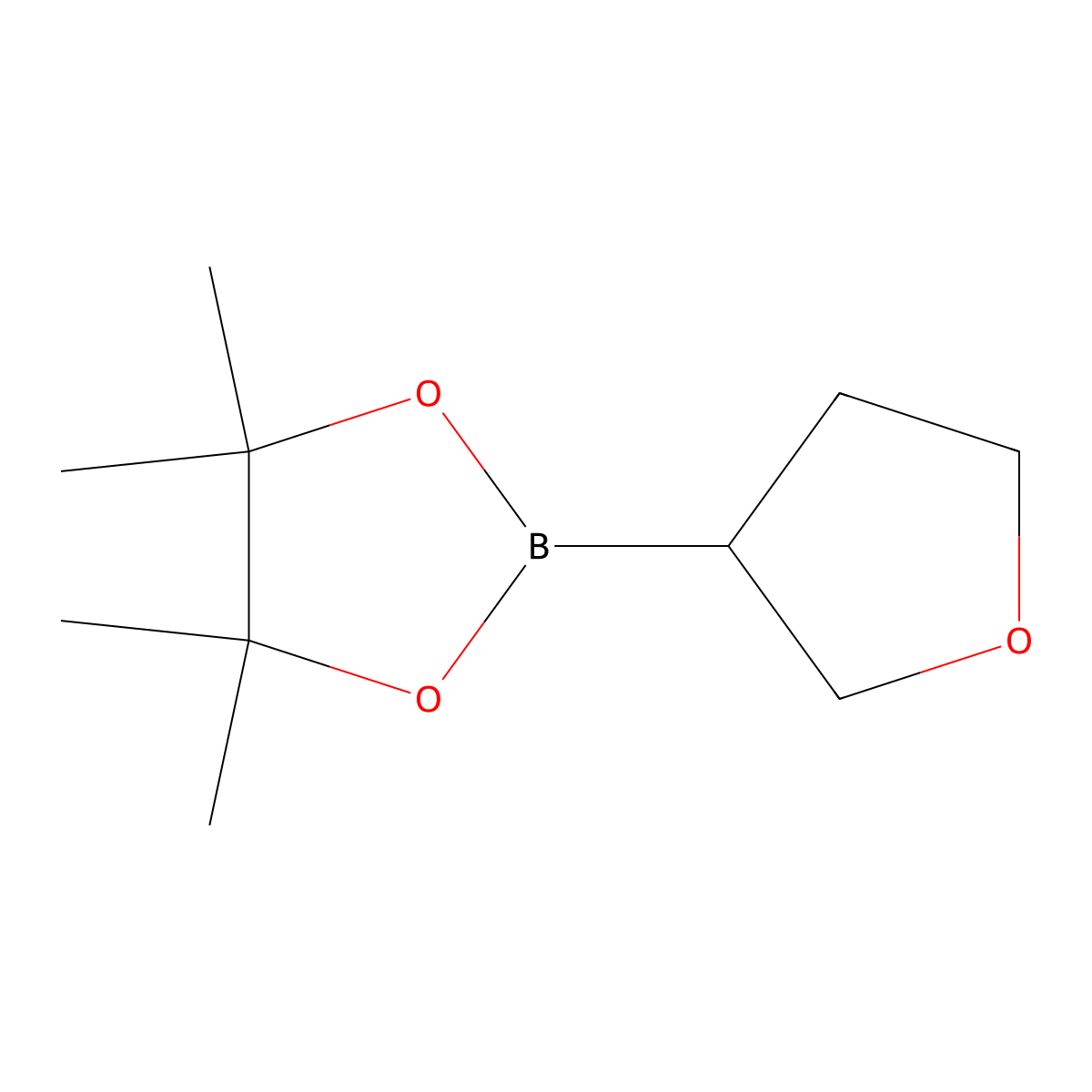 4,4,5,5-Tetramethyl-2-(oxolan-3-yl)-1,3,2-dioxaborolane molecular structure, CAS 331958-90-8