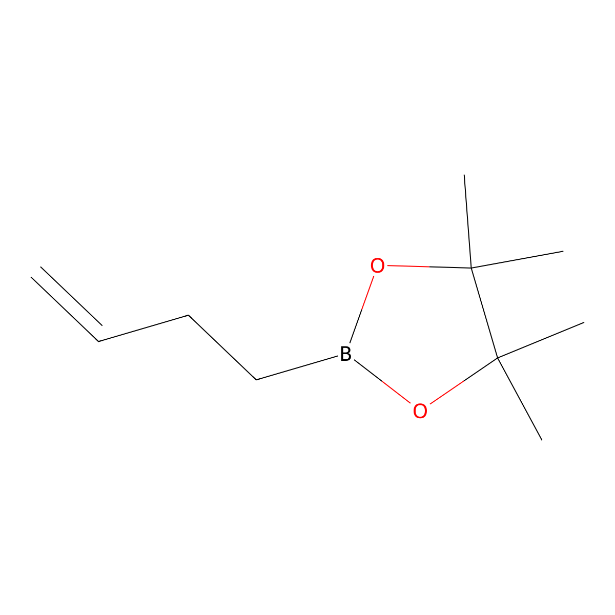 2-(But-3-en-1-yl)-4,4,5,5-tetramethyl-1,3,2-dioxaborolane molecular structure, CAS 331958-92-0