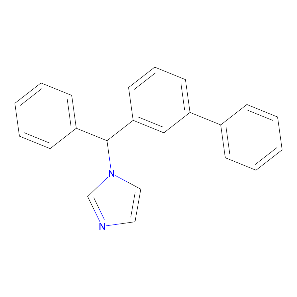 1-([1,1'-biphenyl]-3-yl(phenyl)methyl)-1H-imidazole molecular structure, CAS 331959-63-8