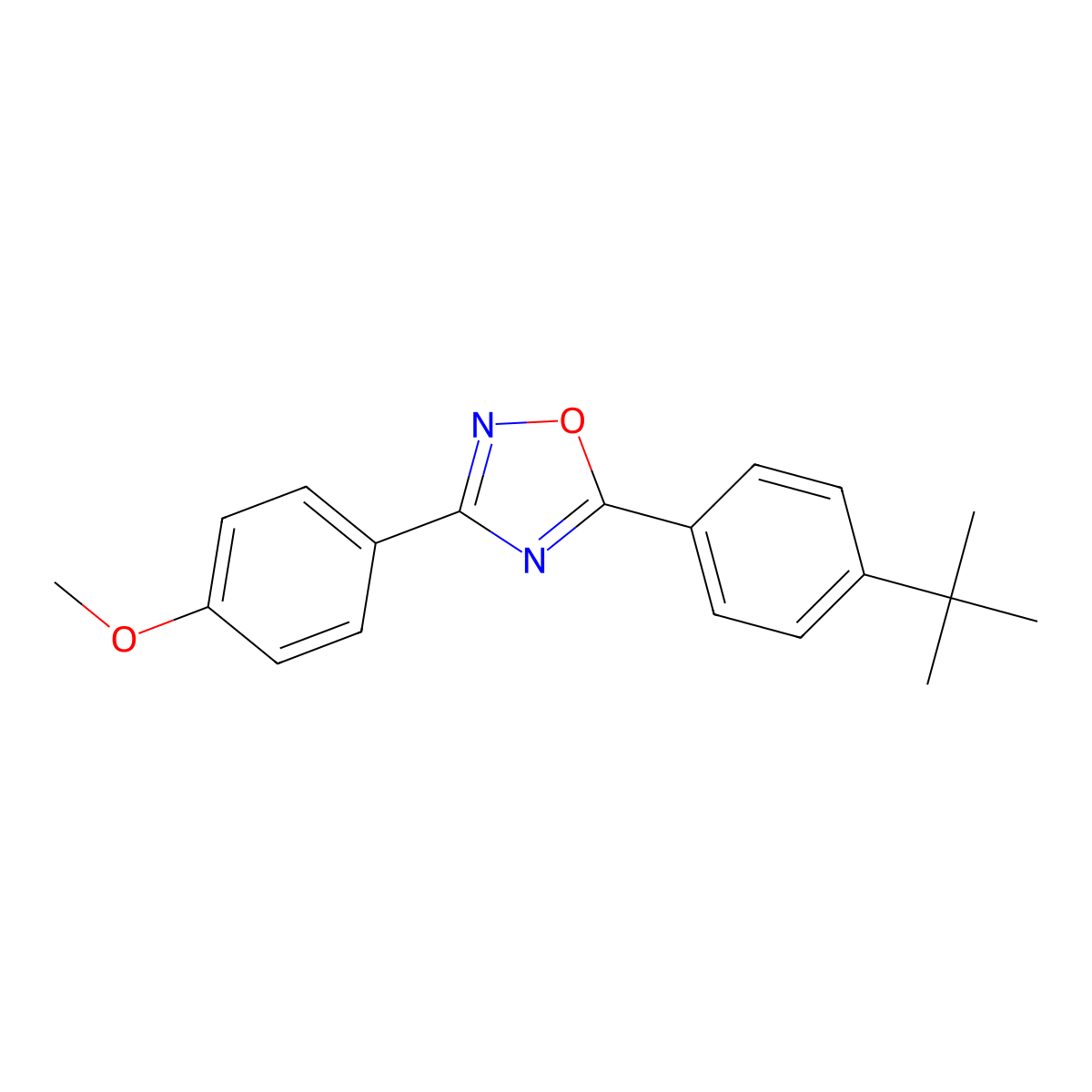 5-(4-Tert-butylphenyl)-3-(4-methoxyphenyl)-1,2,4-oxadiazole molecular structure, CAS 331959-88-7
