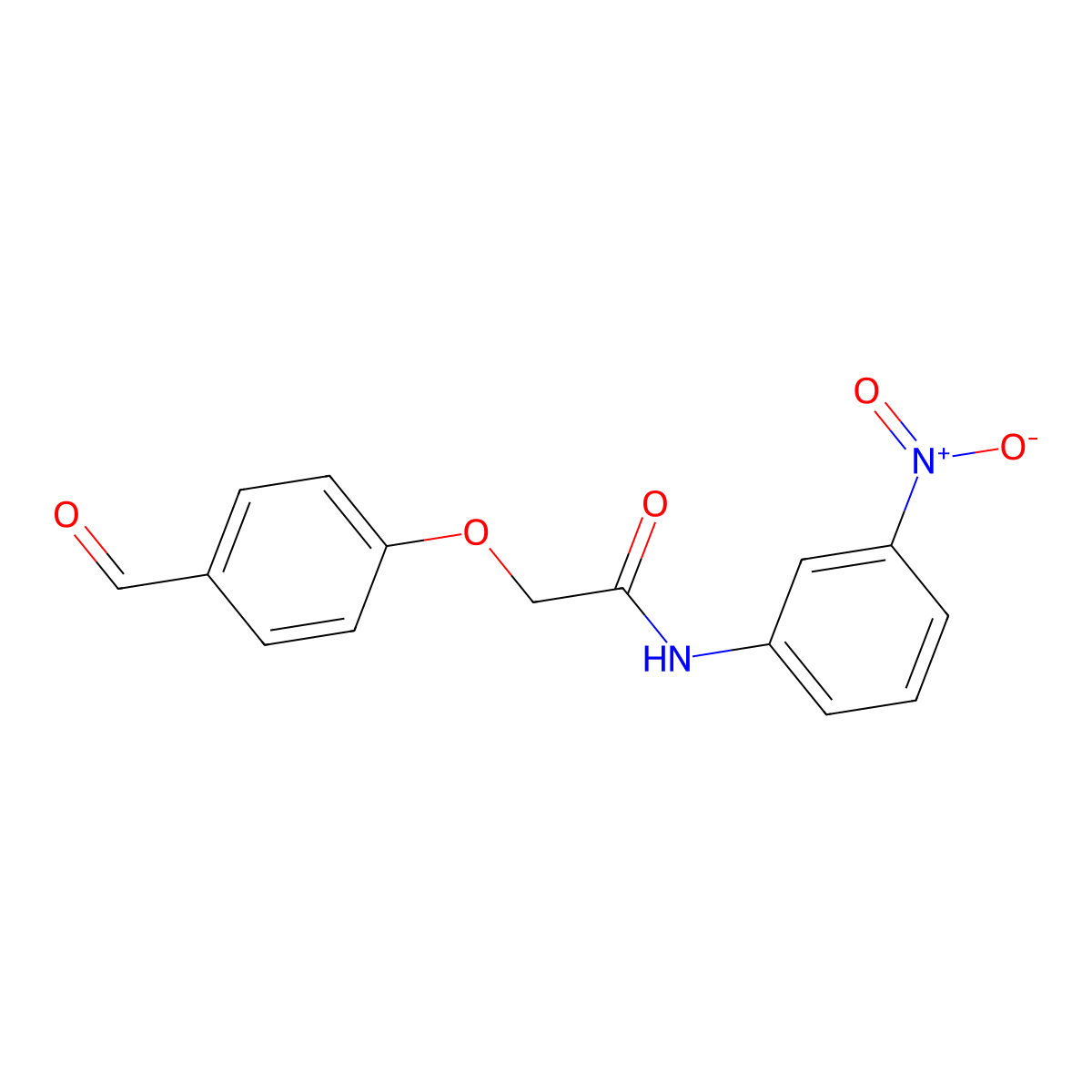 2-(4-formylphenoxy)-N-(3-nitrophenyl)acetamide molecular structure, CAS 331962-86-8