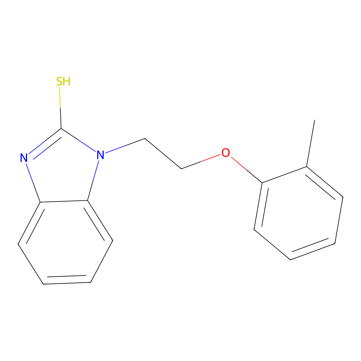1,3-Dihydro-1-(2-(2-methylphenoxy)ethyl)-2H-benzimidazole-2-thione molecular structure, CAS 331964-13-7