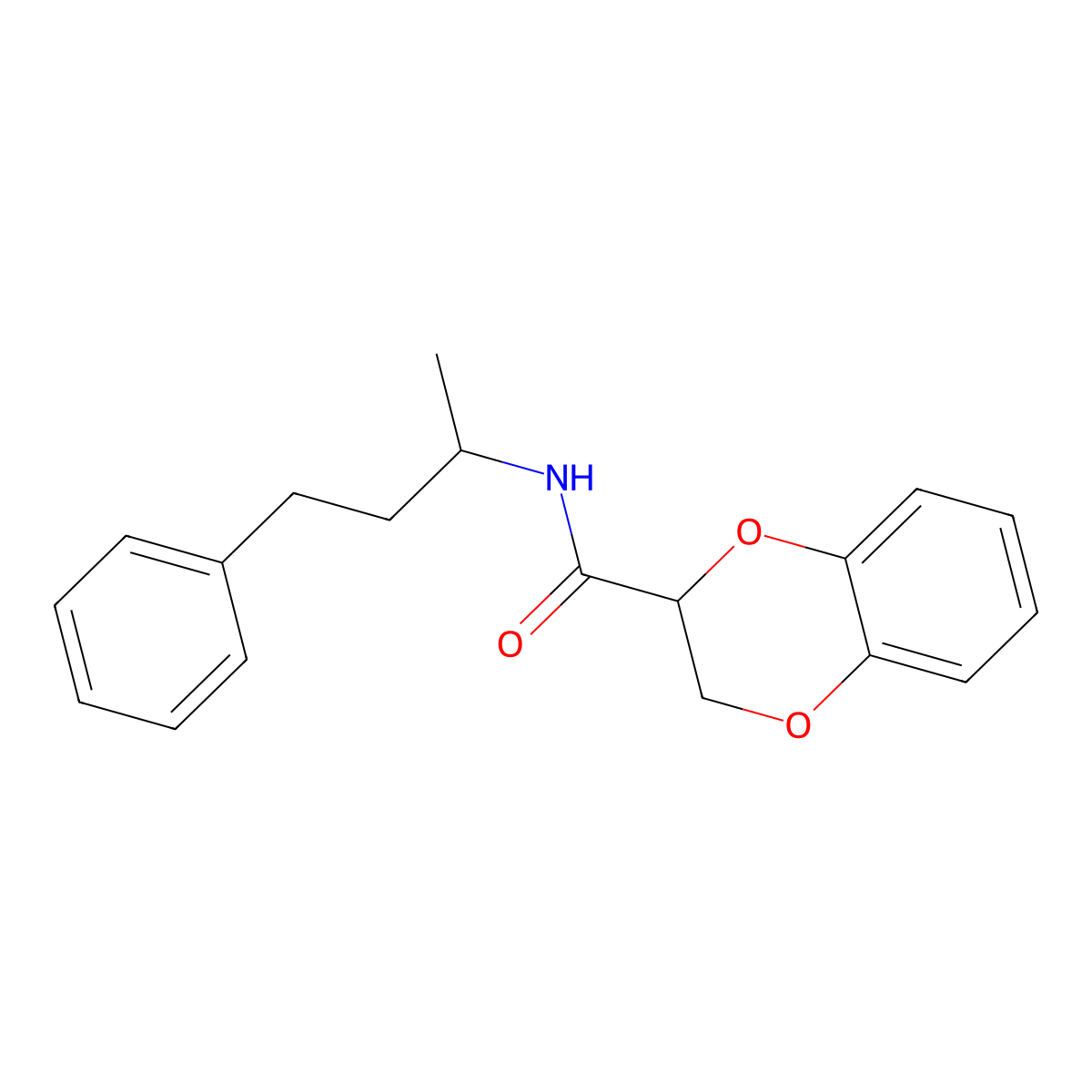 N-(4-phenylbutan-2-yl)-2,3-dihydro-1,4-benzodioxine-3-carboxamide molecular structure, CAS 331964-71-7