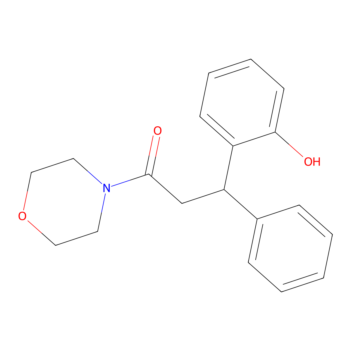 3-(2-Hydroxyphenyl)-1-morpholin-4-yl-3-phenylpropan-1-one molecular structure, CAS 331964-79-5
