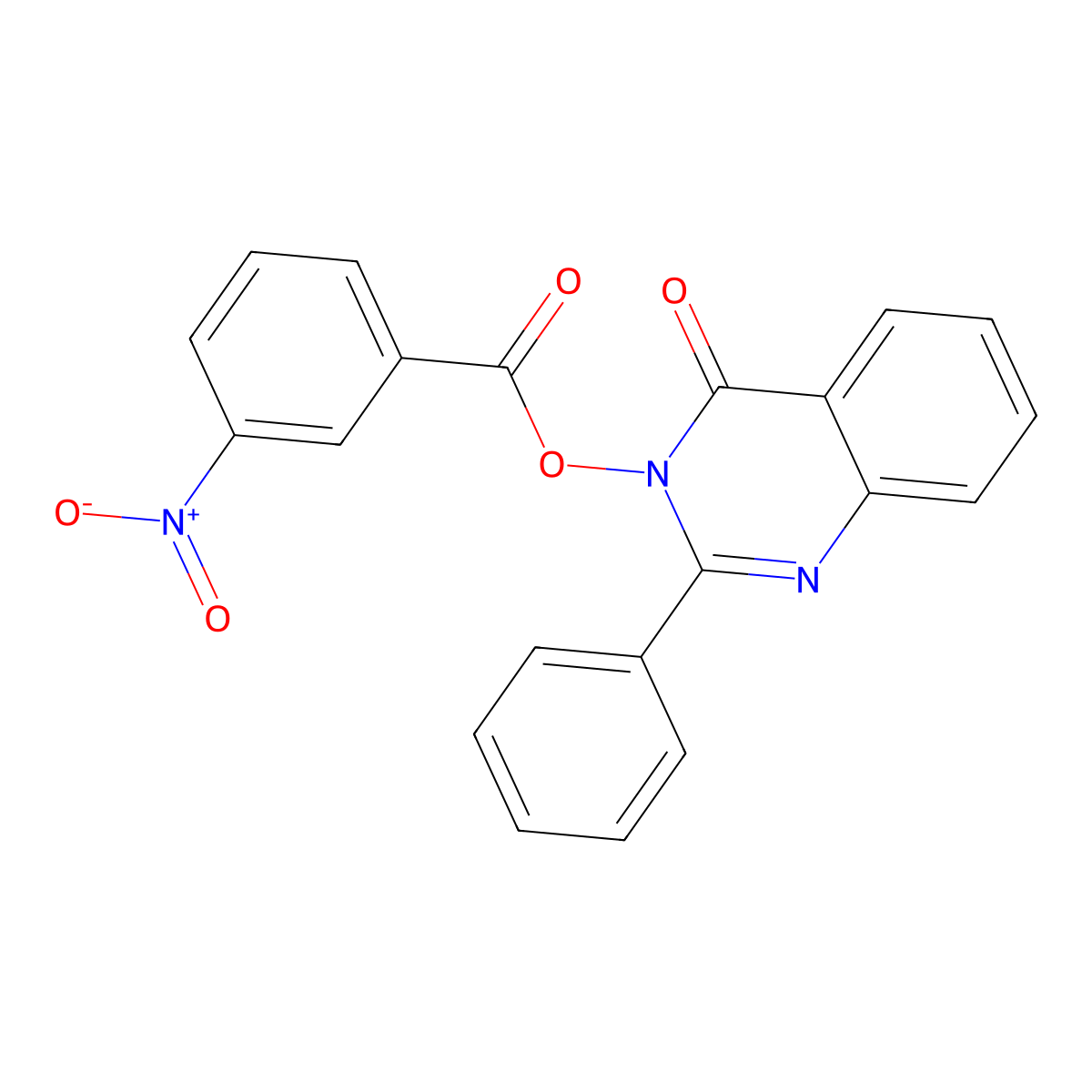 (4-Oxo-2-phenylquinazolin-3-yl) 3-nitrobenzoate molecular structure, CAS 331967-26-1