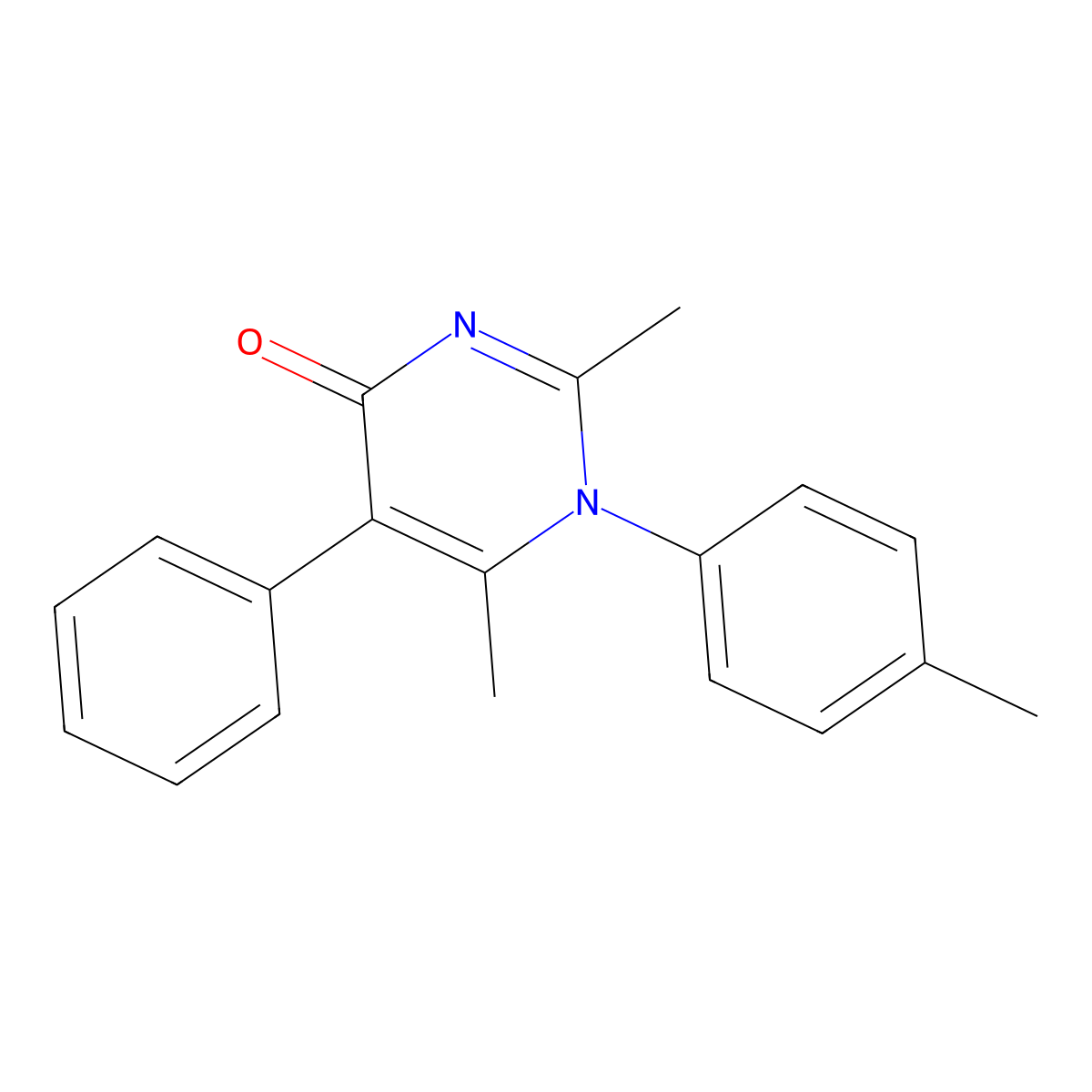 2,6-Dimethyl-1-(4-methylphenyl)-5-phenylpyrimidin-4-one molecular structure, CAS 331967-53-4