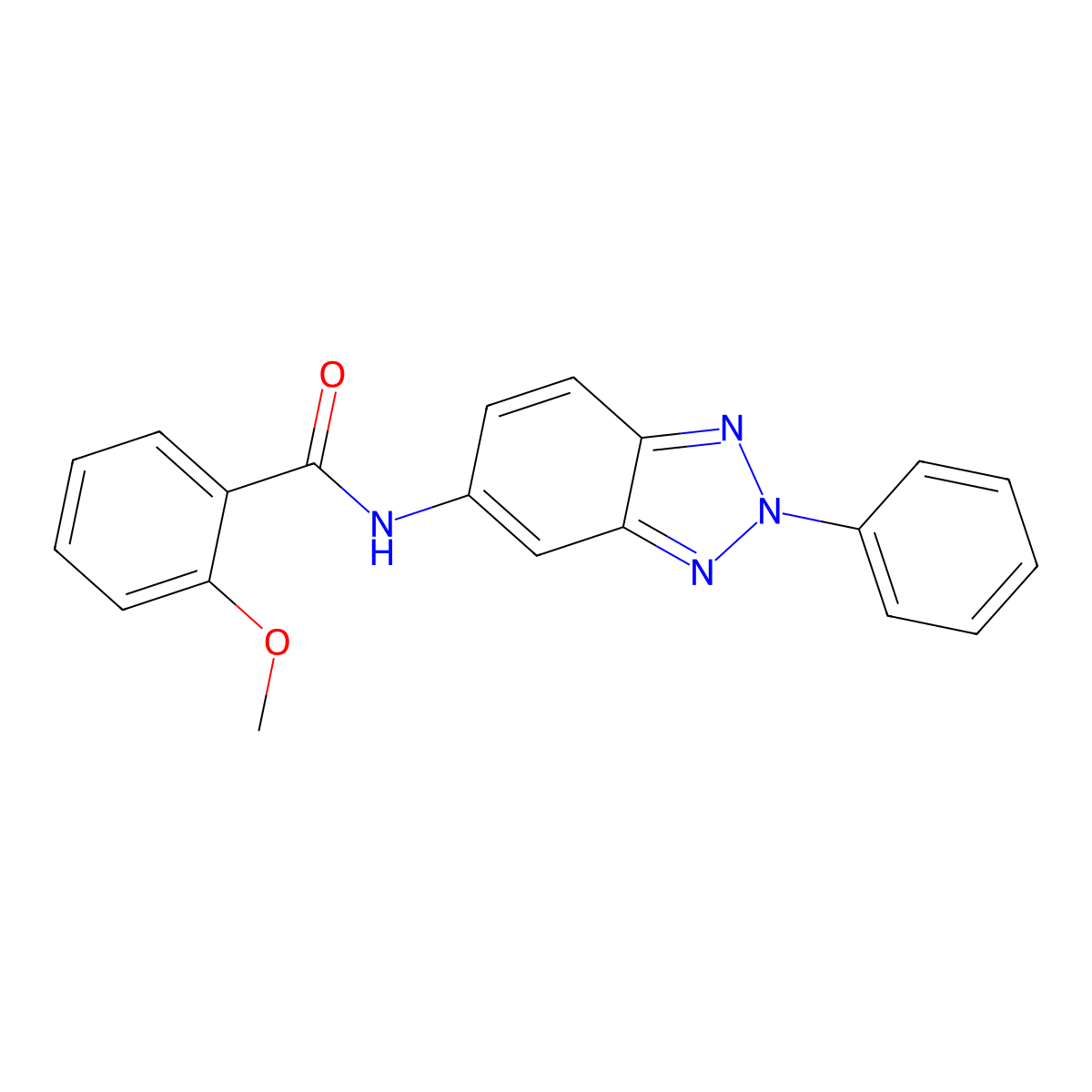 2-methoxy-N-(2-phenylbenzotriazol-5-yl)benzamide molecular structure, CAS 331968-38-8