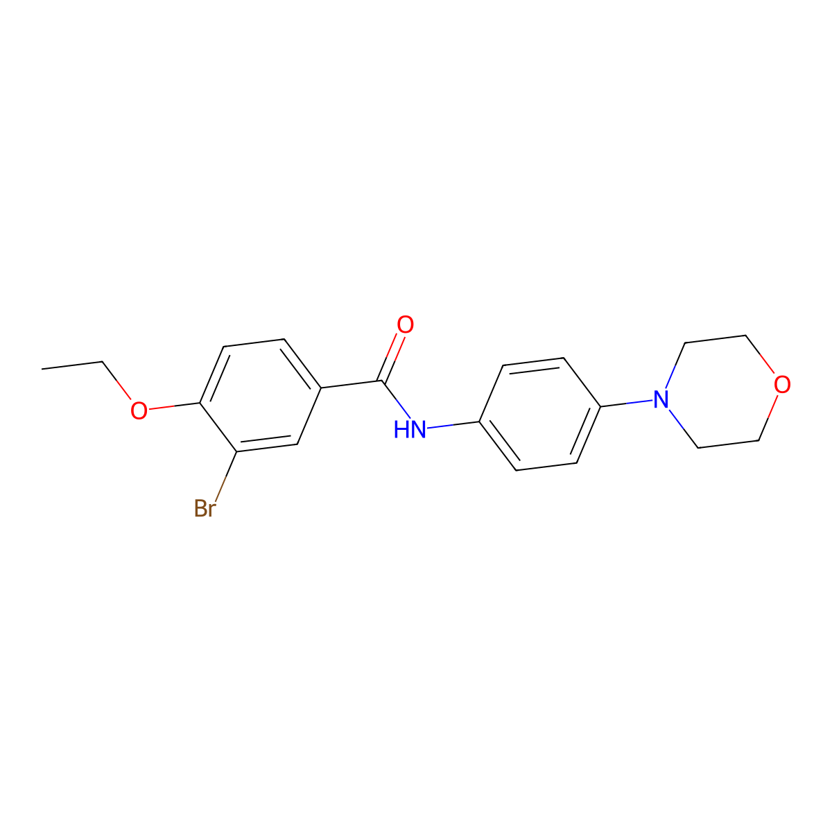 3-bromo-4-ethoxy-N-(4-morpholin-4-ylphenyl)benzamide molecular structure, CAS 331968-78-6